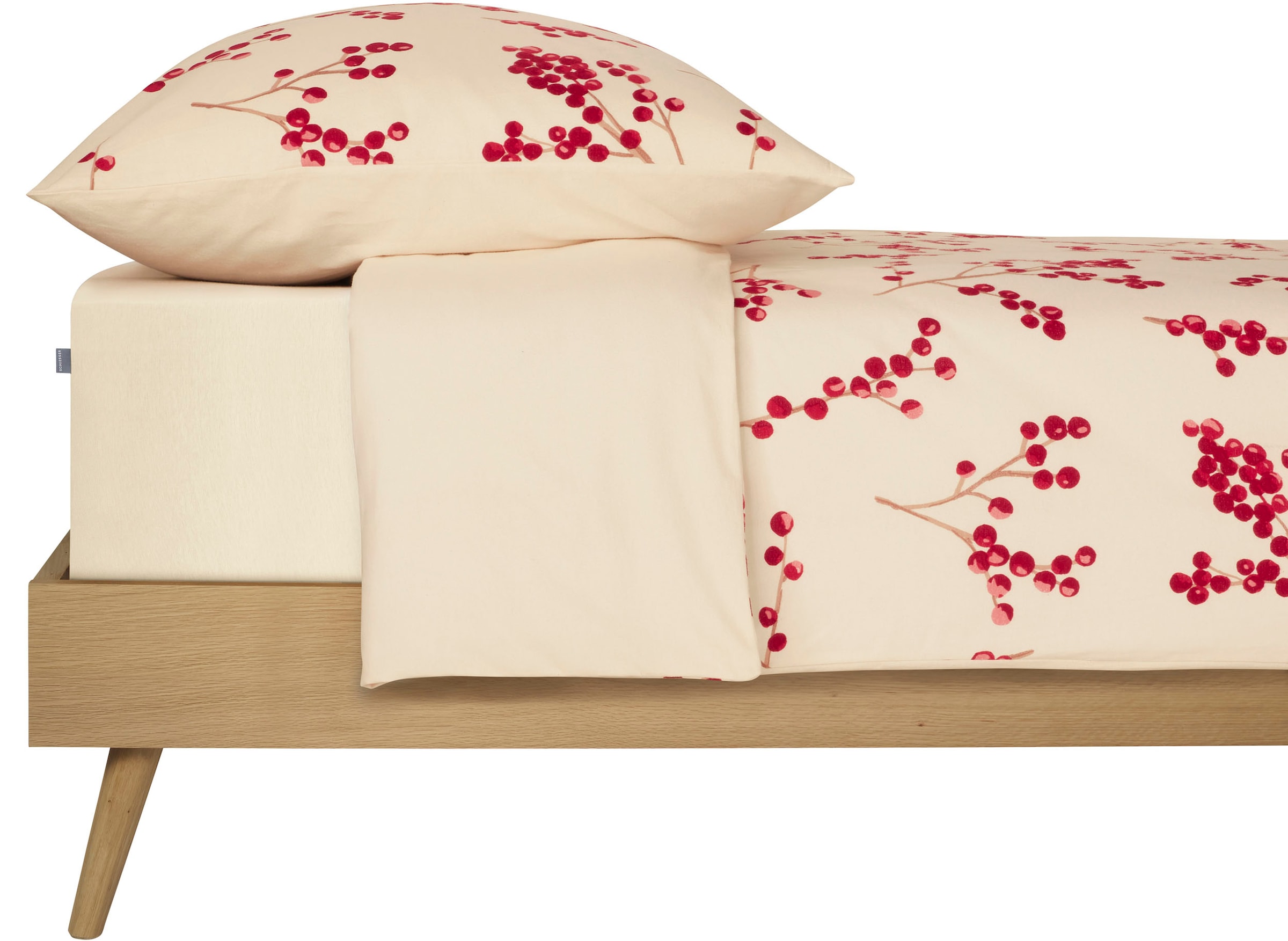 Schiesser Wendebettwäsche »Rowan aus weicher Baumwolle in wunderschönem Beerenprint«, Made in Green