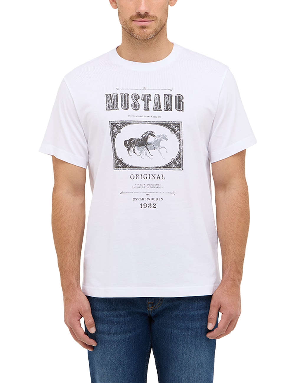 MUSTANG Kurzarmshirt "Herren Style Akron" günstig online kaufen