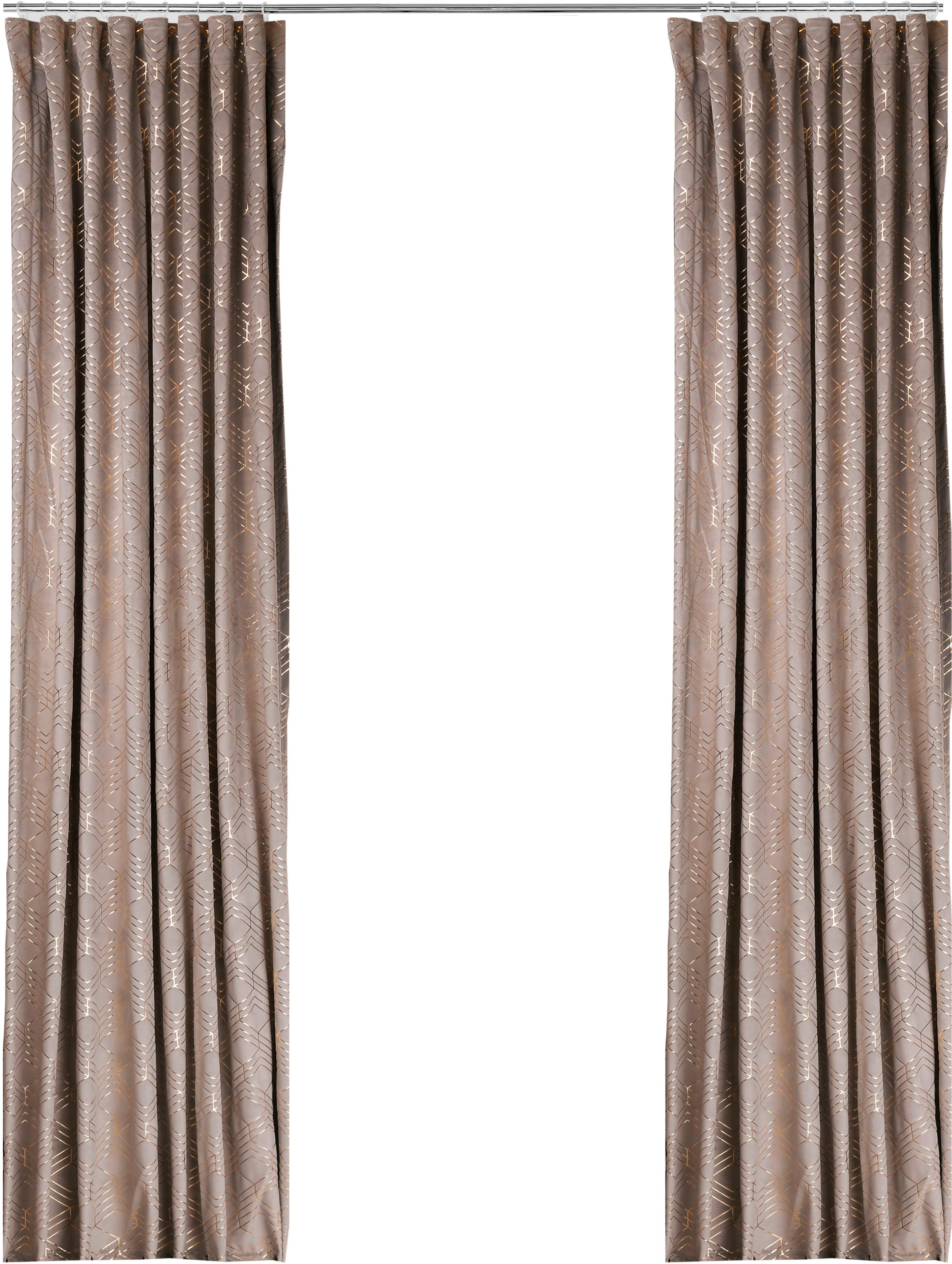 my home Vorhang "Velvet Foil" Multifunktionsband 2 Stk. tlg. Samt günstig online kaufen