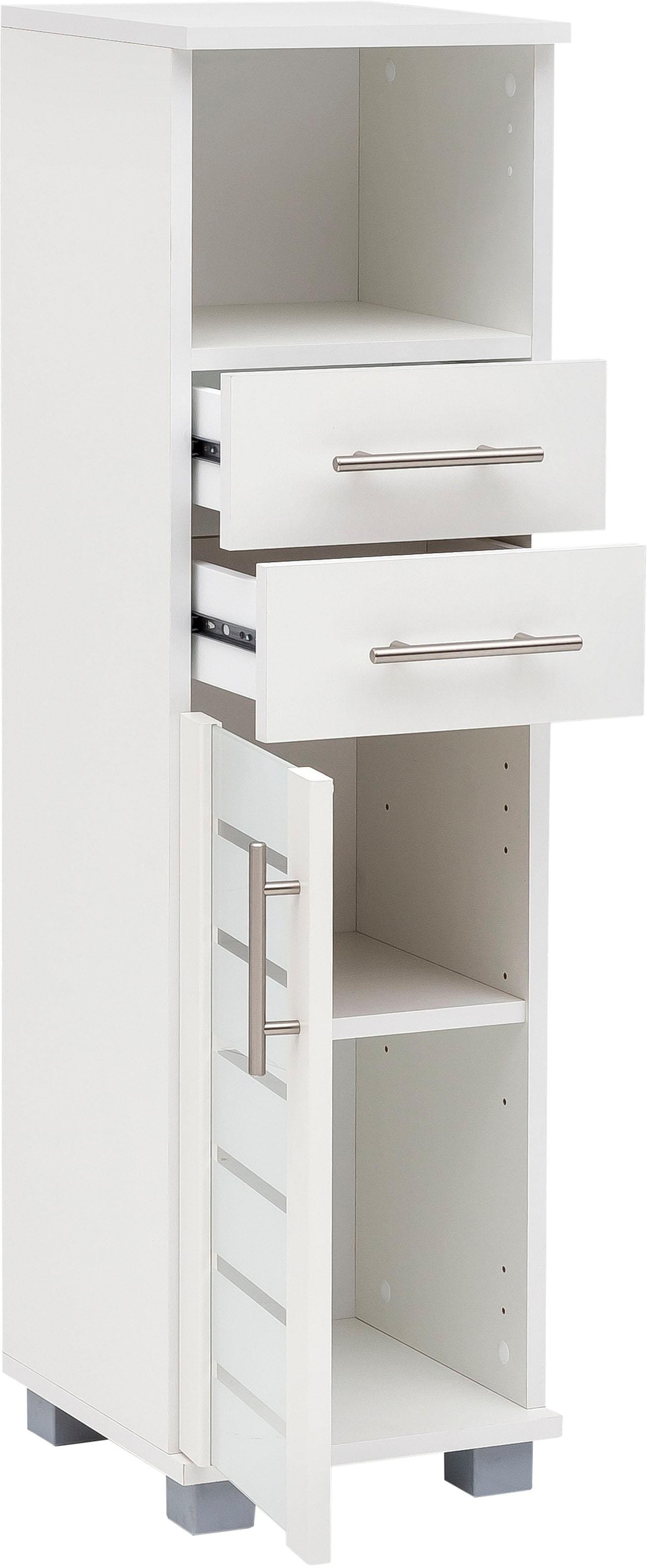 Schildmeyer Midischrank »Nikosia«, Breite 30 cm, mit Glastür, 2 Schubladen, MDF-Fronten, Metallgriffe