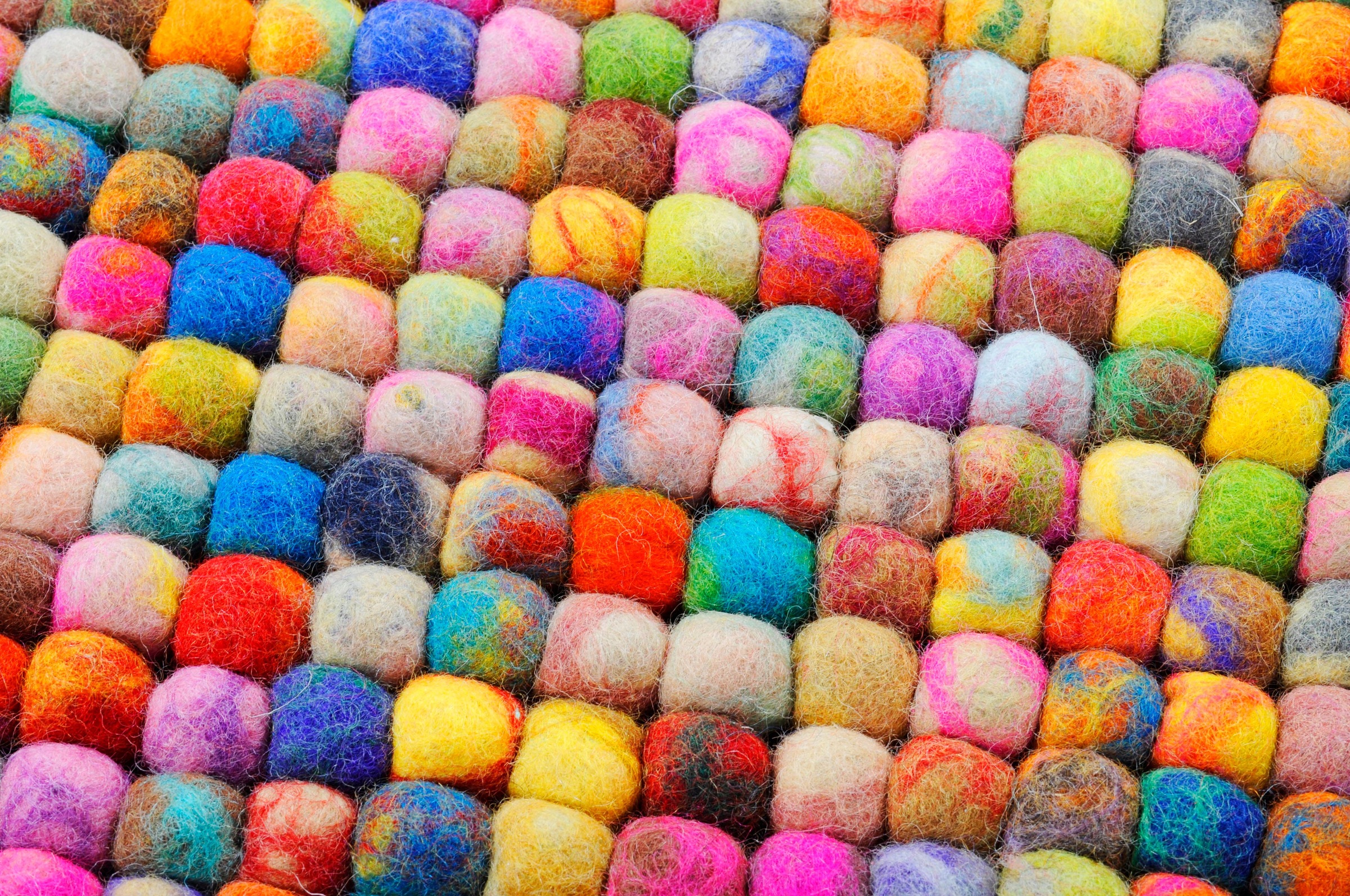 THEKO Felty 2.2 Felt Ball Rug Multi 270x70cm 3