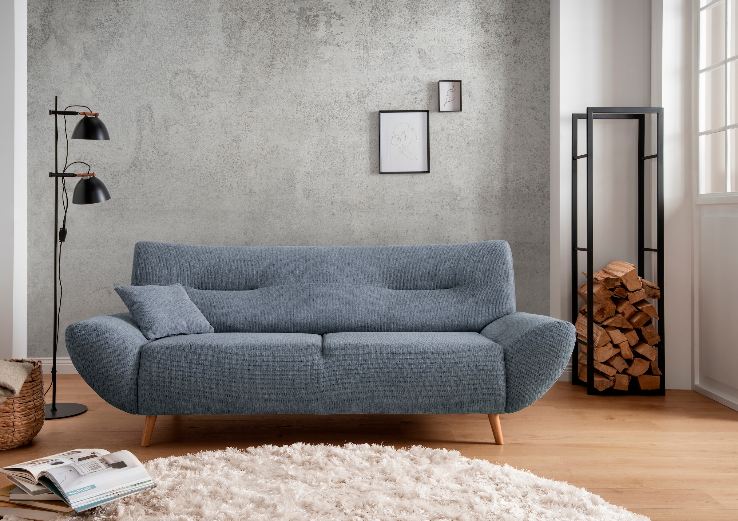 Home affaire 3-Sitzer "Drago" frei im Raum stellbar, inkl. 1 Zierkissen günstig online kaufen