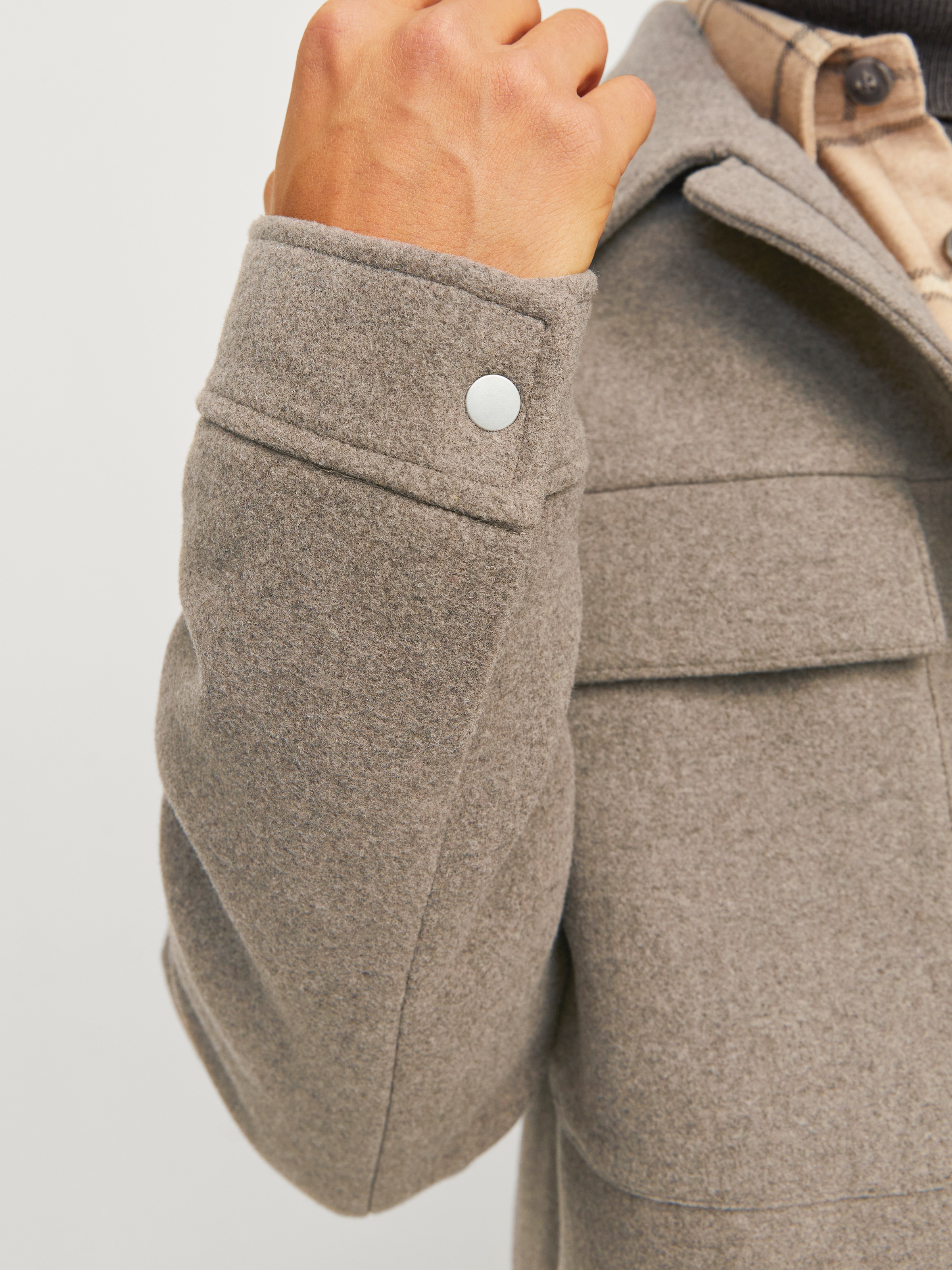 Jack & Jones Wolljacke »JPRCCRUSSEL WOOL BLEND JACKET SN«, ohne Kapuze