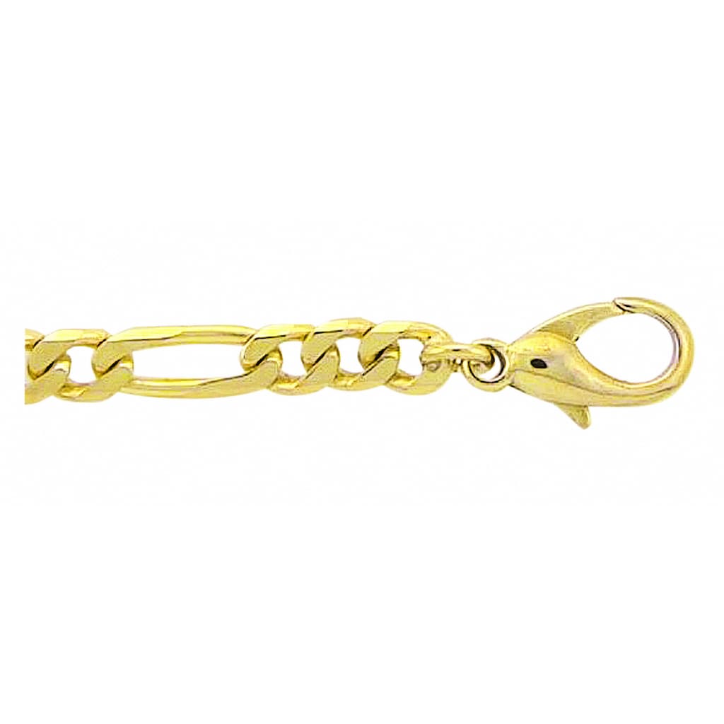 Adelia´s Goldarmband »Damen Goldschmuck 333 Gold Figaro Armband 21 cm« 21 cm 333 Gold Figarokette Goldschmuck für Damen