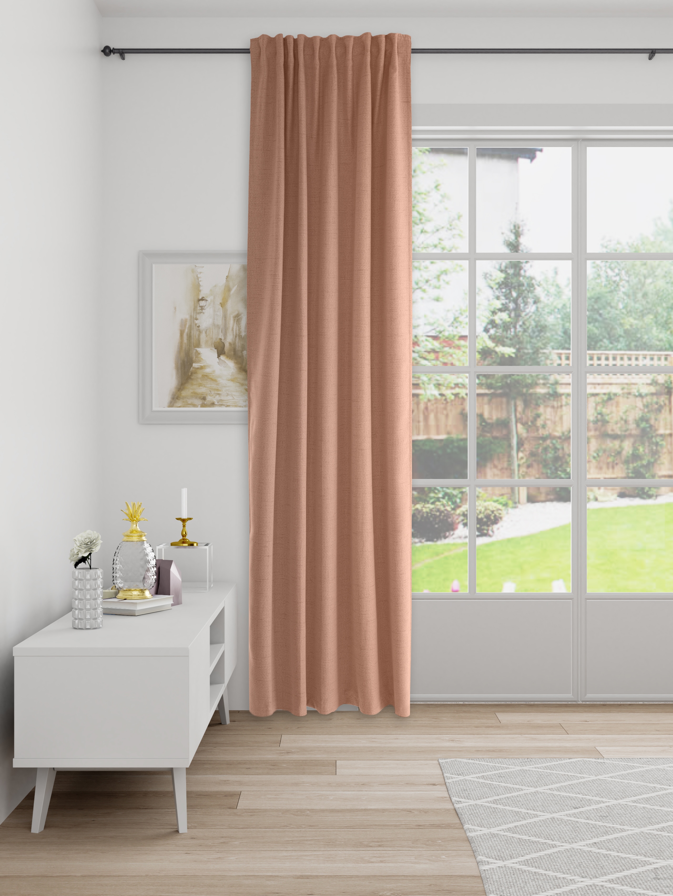 HOMING "Kalin" verdeckte Schlaufen 1 Stk. tlg. 140 x 245 cm (Breite x Höhe), Fertigschal, mit schöner Struktur