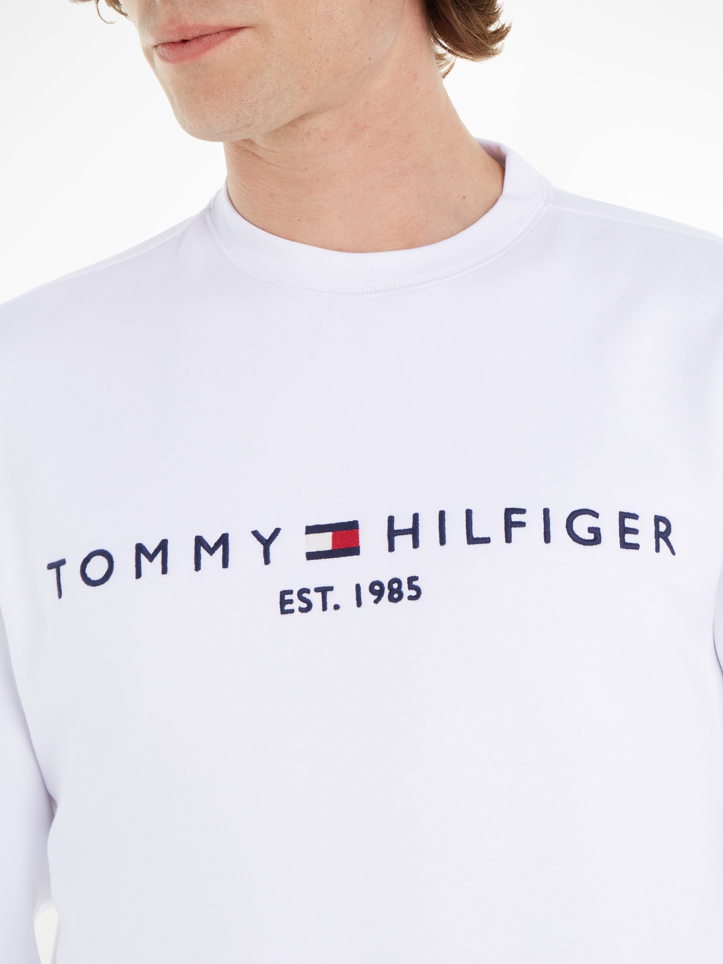 Tommy Hilfiger Sweatshirt »TOMMY LOGO SWEATSHIRT«, mit klassischem Rundhalsausschnitt