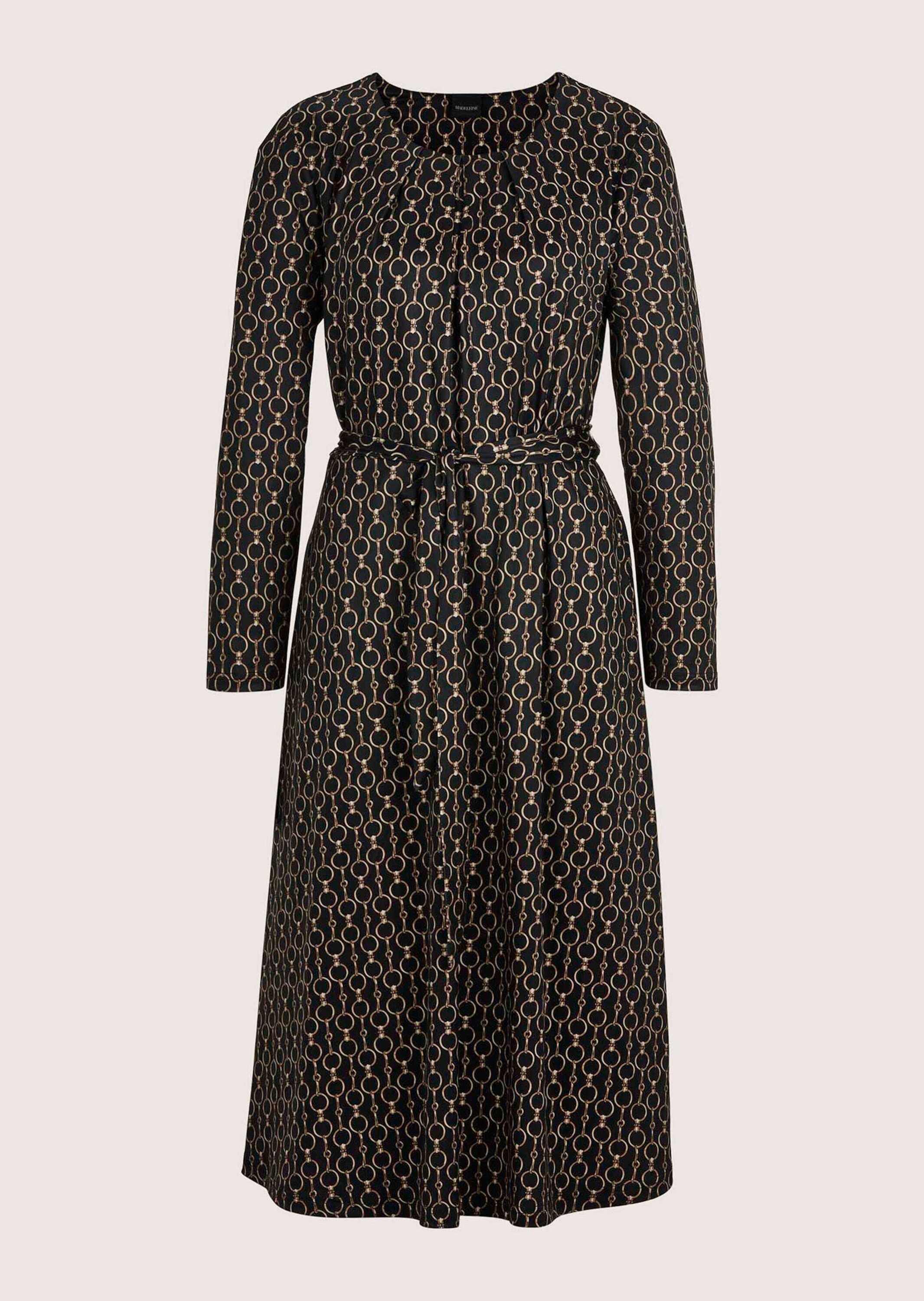 MADELEINE Sommerkleid "Kleid Elegantes Kleid mit grafischem Muster" Mit Taillennaht