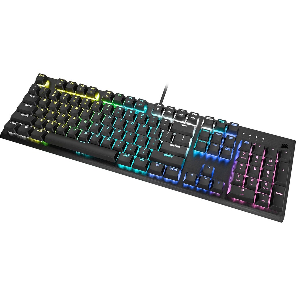 Corsair Gaming-Tastatur »K60 RGB PRO Low Profile«, (Ziffernblock-ausklappbare Füße)