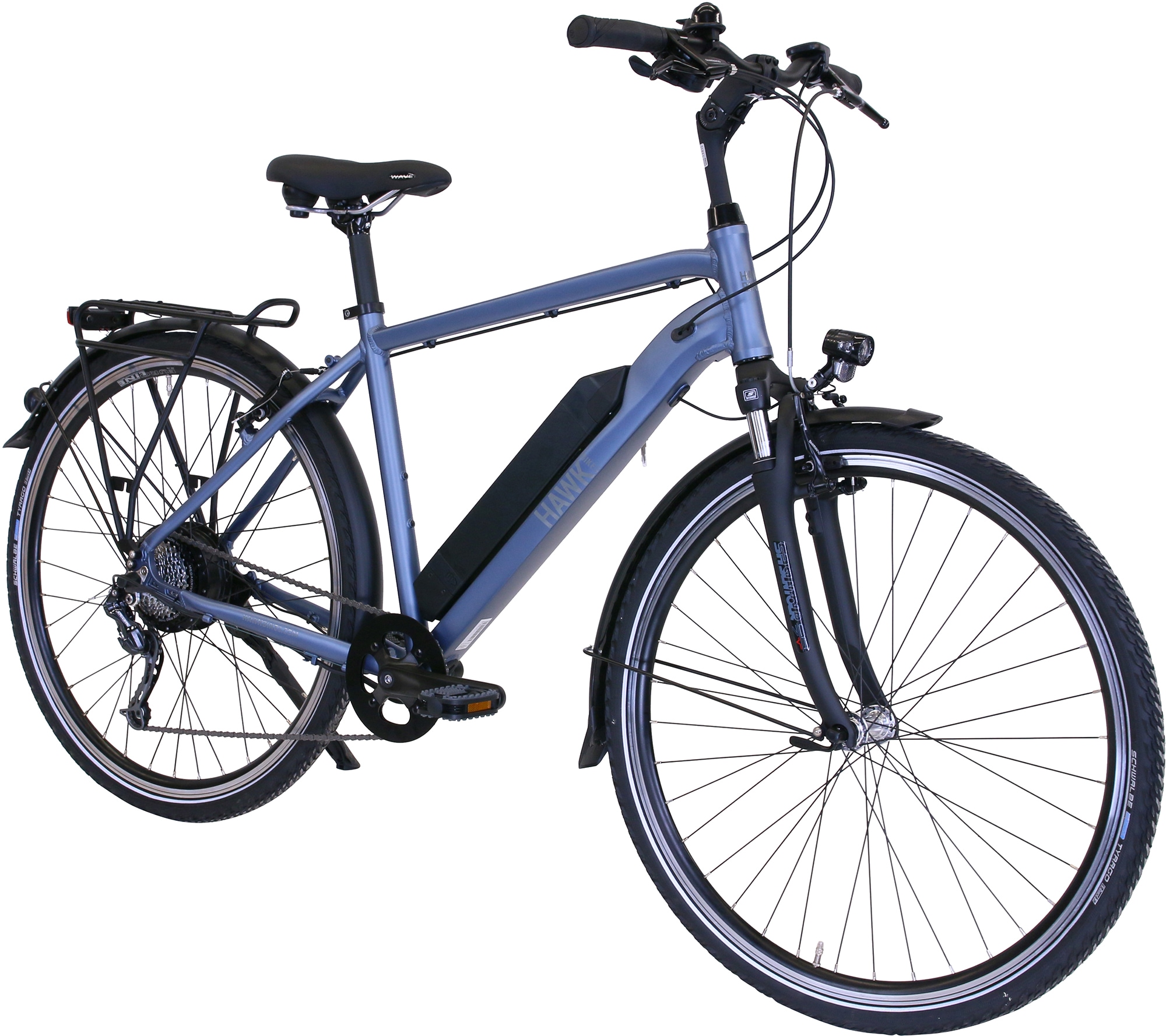 HAWK Bikes E-Bike »HAWK«, 8 Gang, microSHIFT, Microshift, Heckmotor 250 W, Pedelec, Elektrofahrrad für Herren, Trekkingrad