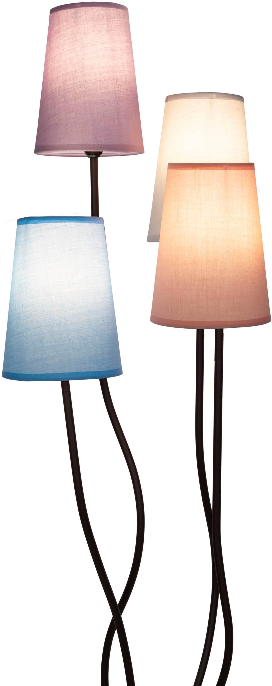 näve Stehlampe »BOHO«, 4 flammig, Leuchtmittel E14 | ohne Leuchtmittel, Inkl. Fußschalter
