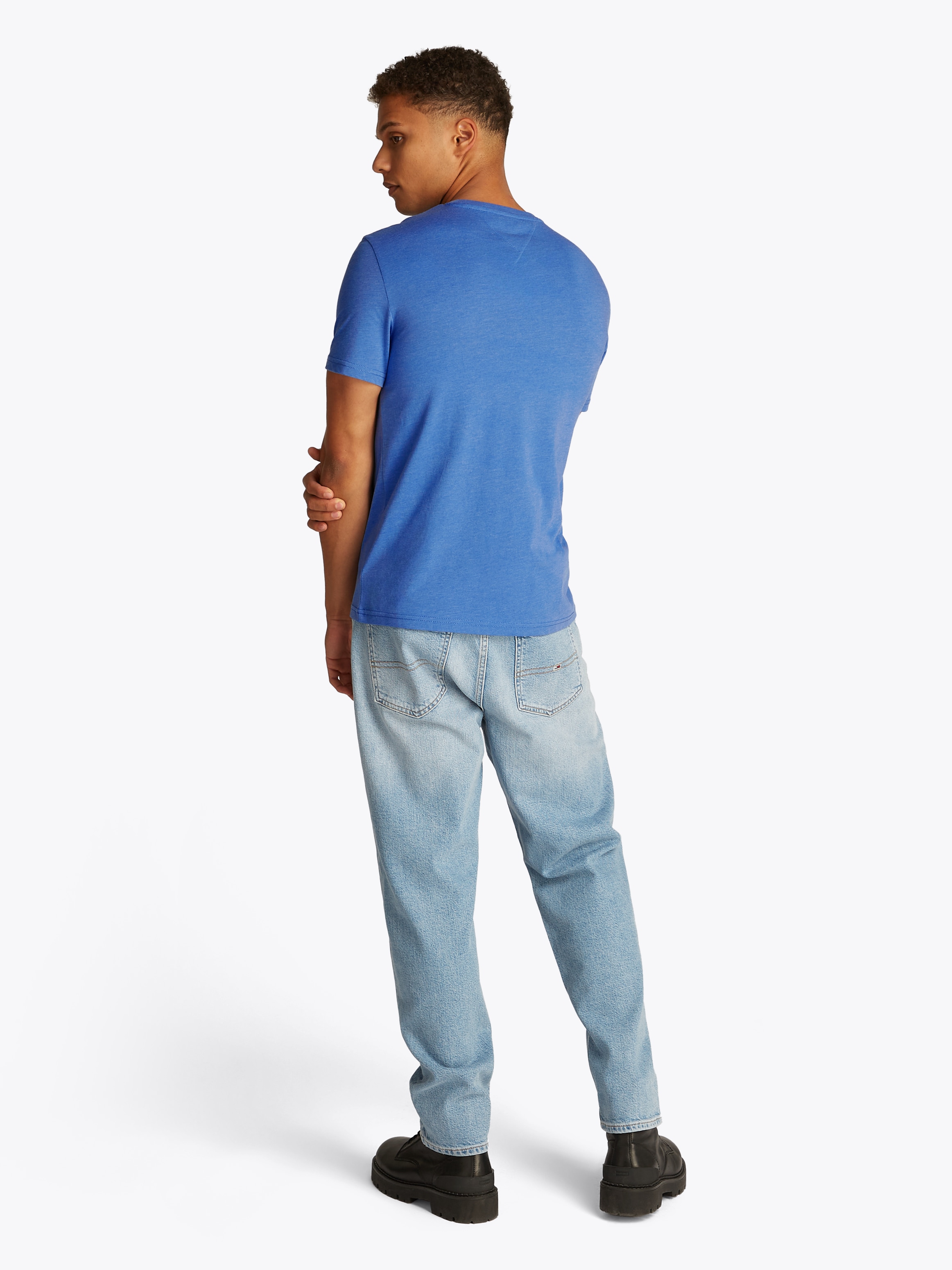 Tommy Jeans T-Shirt »TJM XSLIM JASPE HTR TEE EXT«, Mit Rundhalsausschnitt
