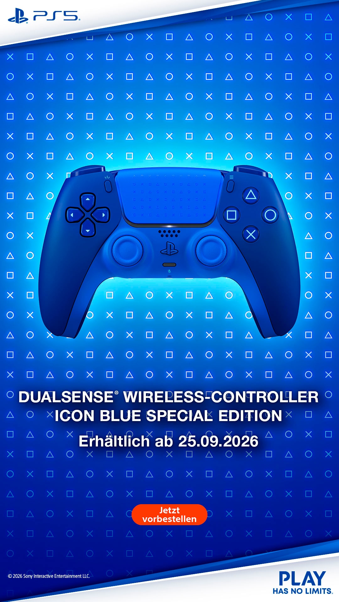 PlayStation 5 Wireless-Controller »DualSense Icon Blue Special Edition«