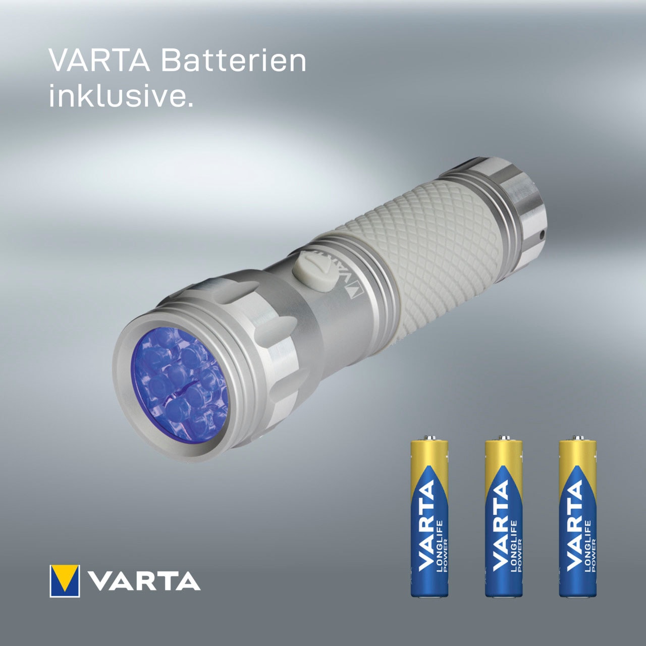VARTA Taschenlampe »UV Licht«, (Set), Leuchte macht Unsichtbares sichtbar Hygienehilfe mit Schwarzlicht