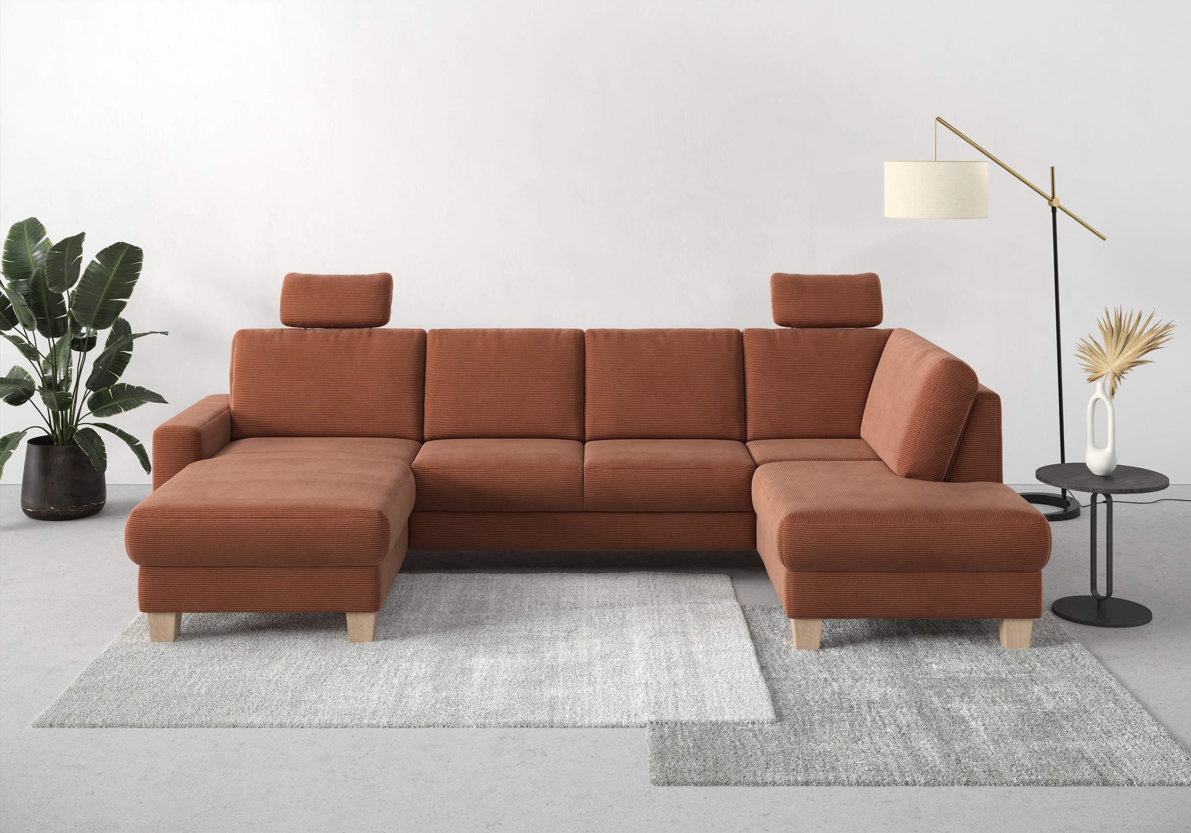 Home affaire Wohnlandschaft "Summer U-Form" mit oder ohne Bettfunktion und günstig online kaufen