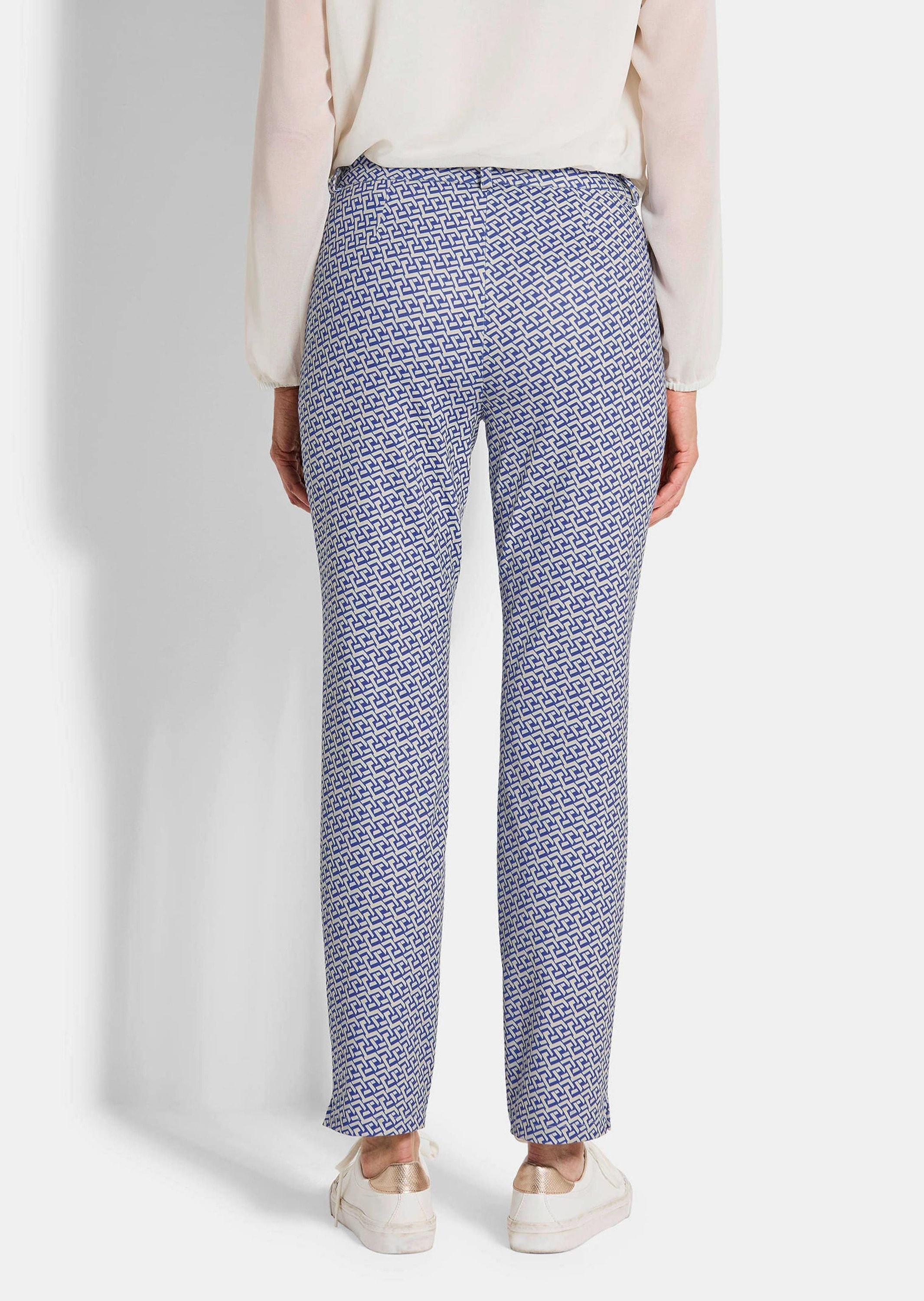 GOLDNER Stoffhose »Druckhose LOUISA in Scuba-Qualität«