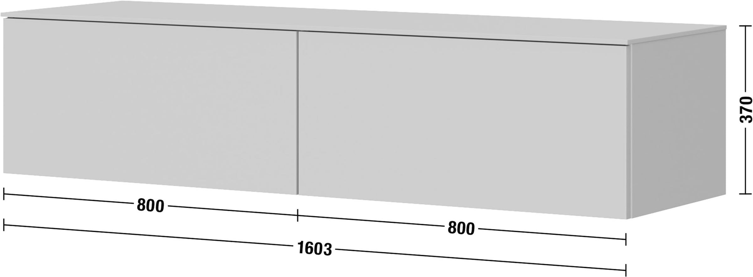nobilia® Lowboard »Avala, 37 x 59 cm (H/T), versch. Breiten« mit Barklappe und Auszug, optional mit Echtholzfurnier-Abdeckboden