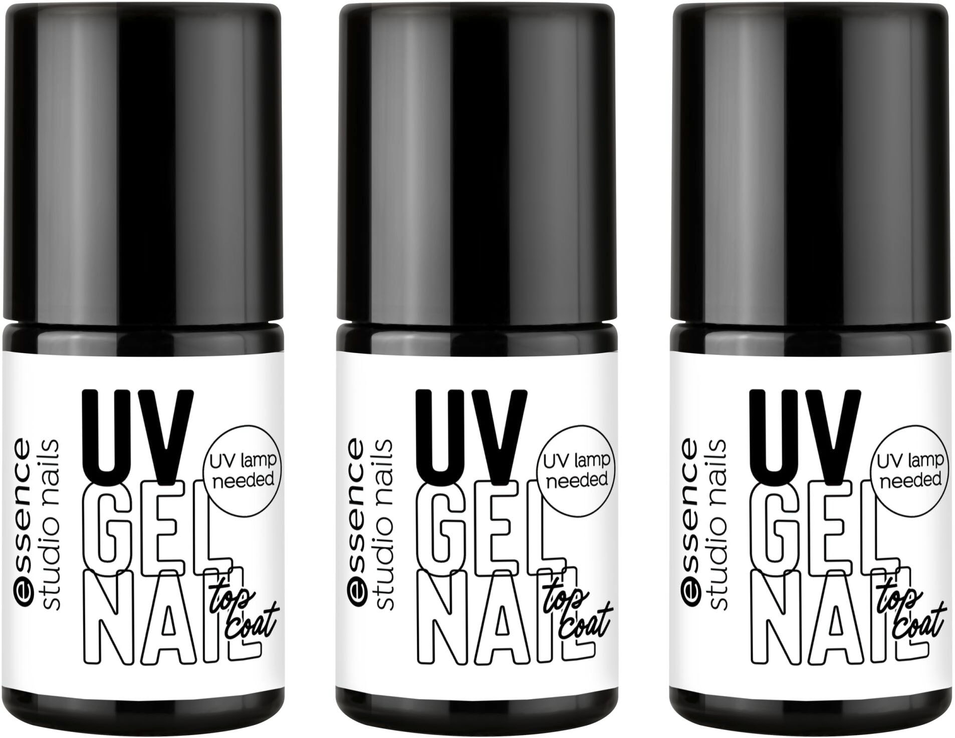 Überlack »studio nails UV GEL NAIL top coat«, (Set, 3 tlg.)