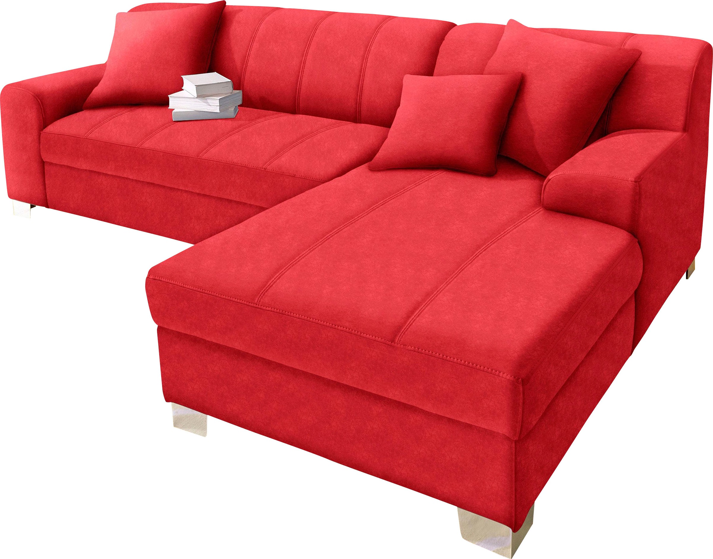 DOMO collection Ecksofa "Turah incl. Zierkissen, moderne Steppung, auch in günstig online kaufen
