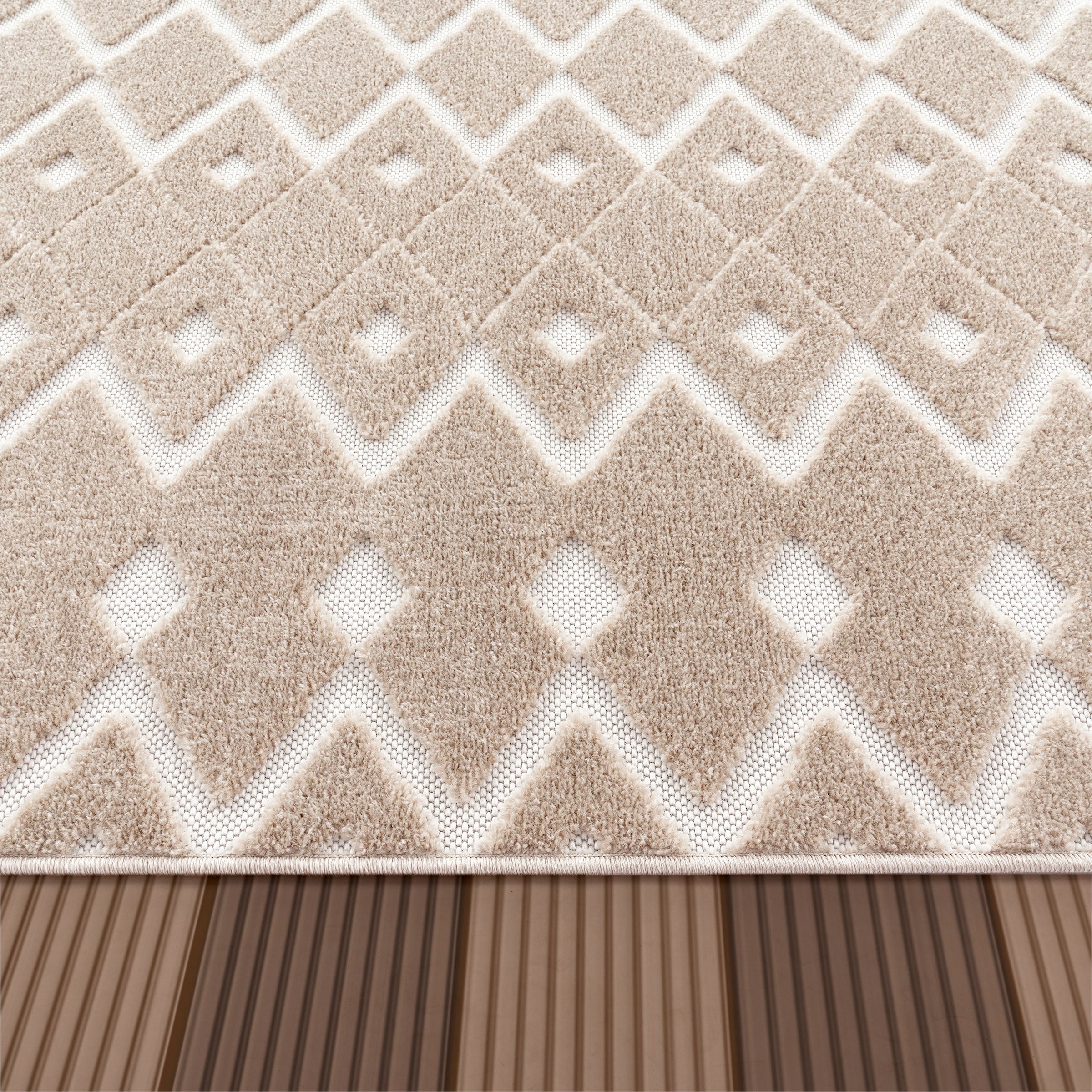 Paco Home Teppich »Stilo 868«, rechteckig, Hoch-Tief Effekt, Rauten, auch  als Läufer, In- und Outdoor geeignet kaufen | BAUR