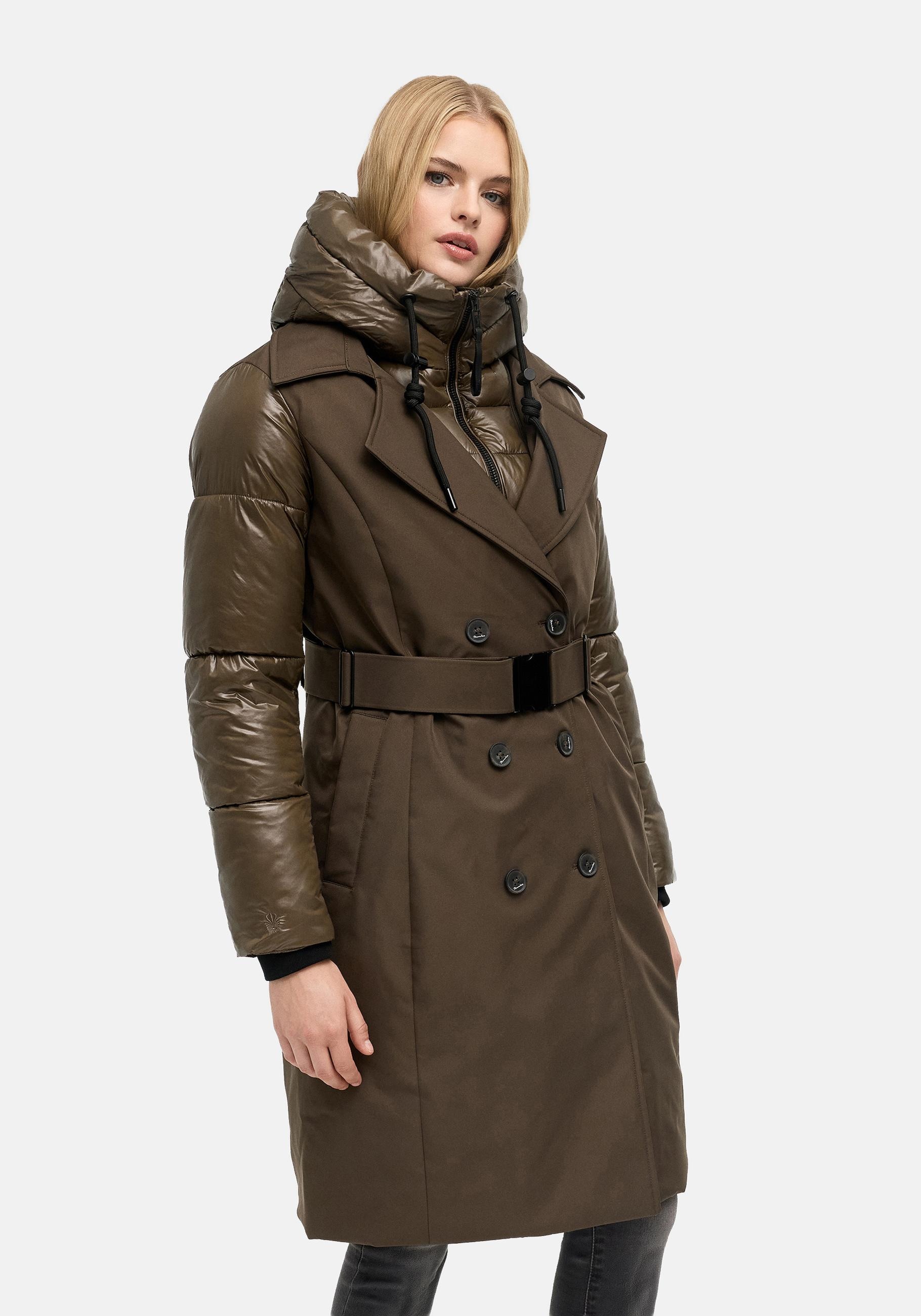 Navahoo Trenchcoat "City-Glow 14" Klassischer Mantel mit herausnehmbarem Stepp-Inlay