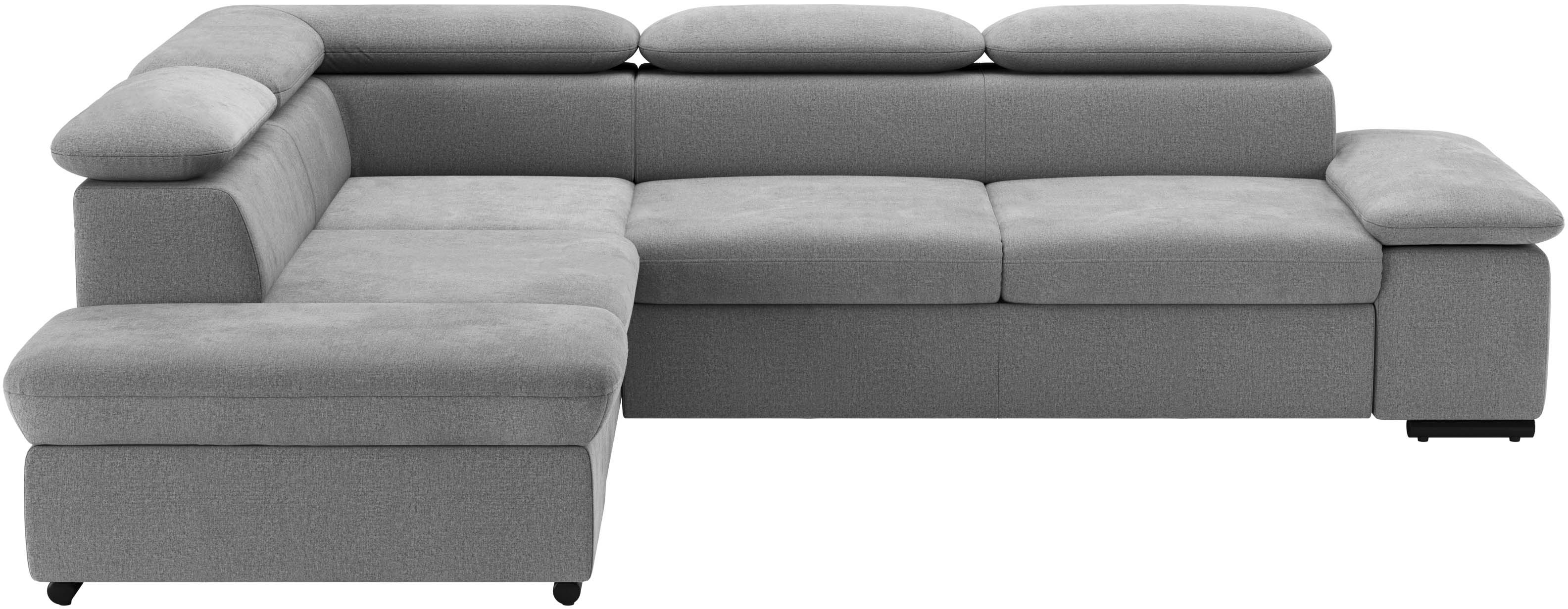 sit&more Ecksofa "Alcudia L-Form, B: 272 cm, Arm- und Kopfteilverstellung, Eckcouch" optional Schlaffunktion, Komfortsitz