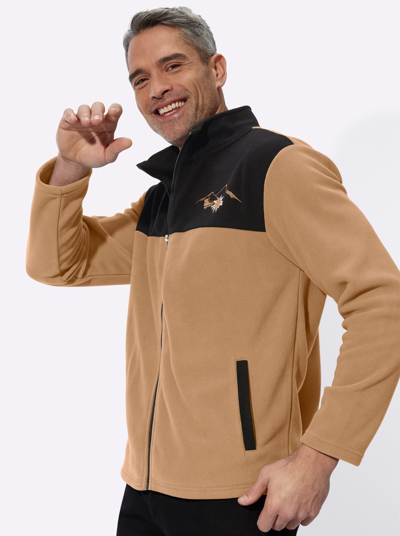 Classic Fleecejacke ohne Kapuze