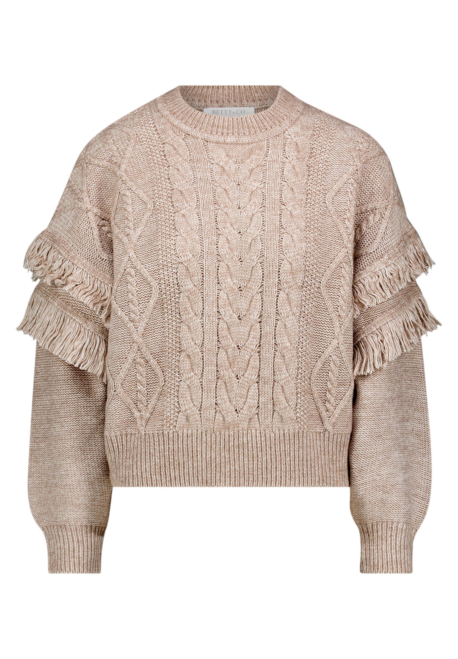Betty&Co Strickpullover "Damen mit Fransen" 1