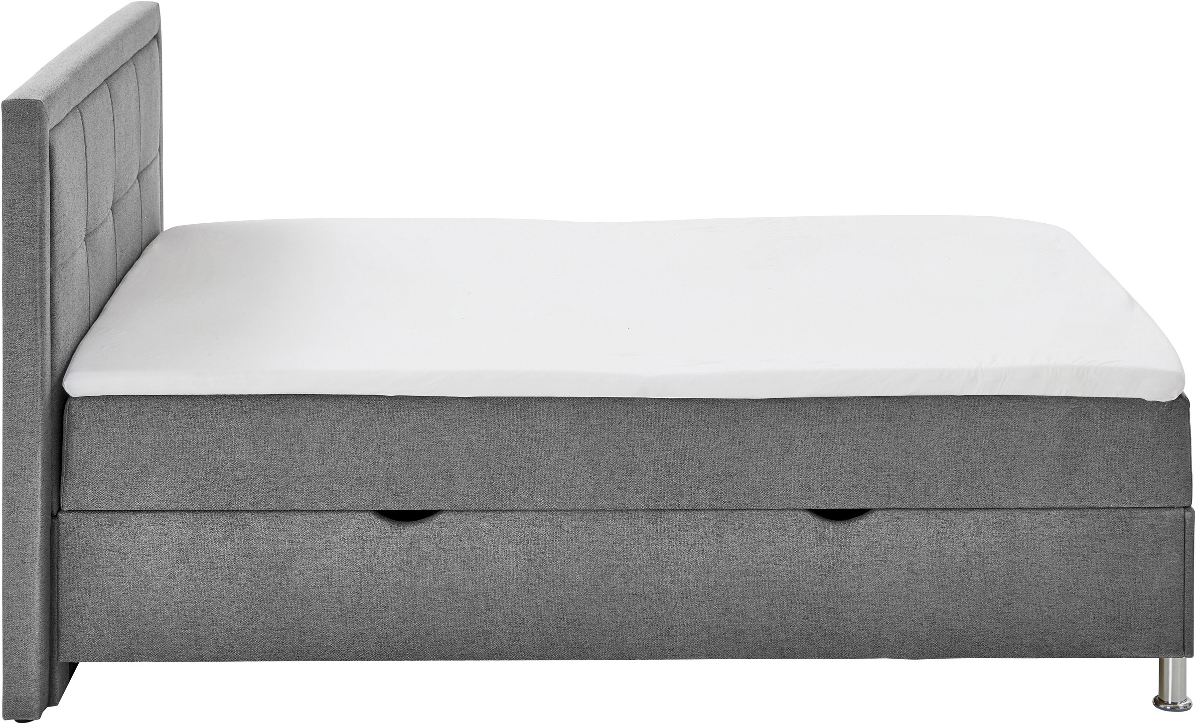 Home affaire »Fergus inkl. Bettkasten und Topper, Breite 120cm« mit Metallfuß in Chromoptik