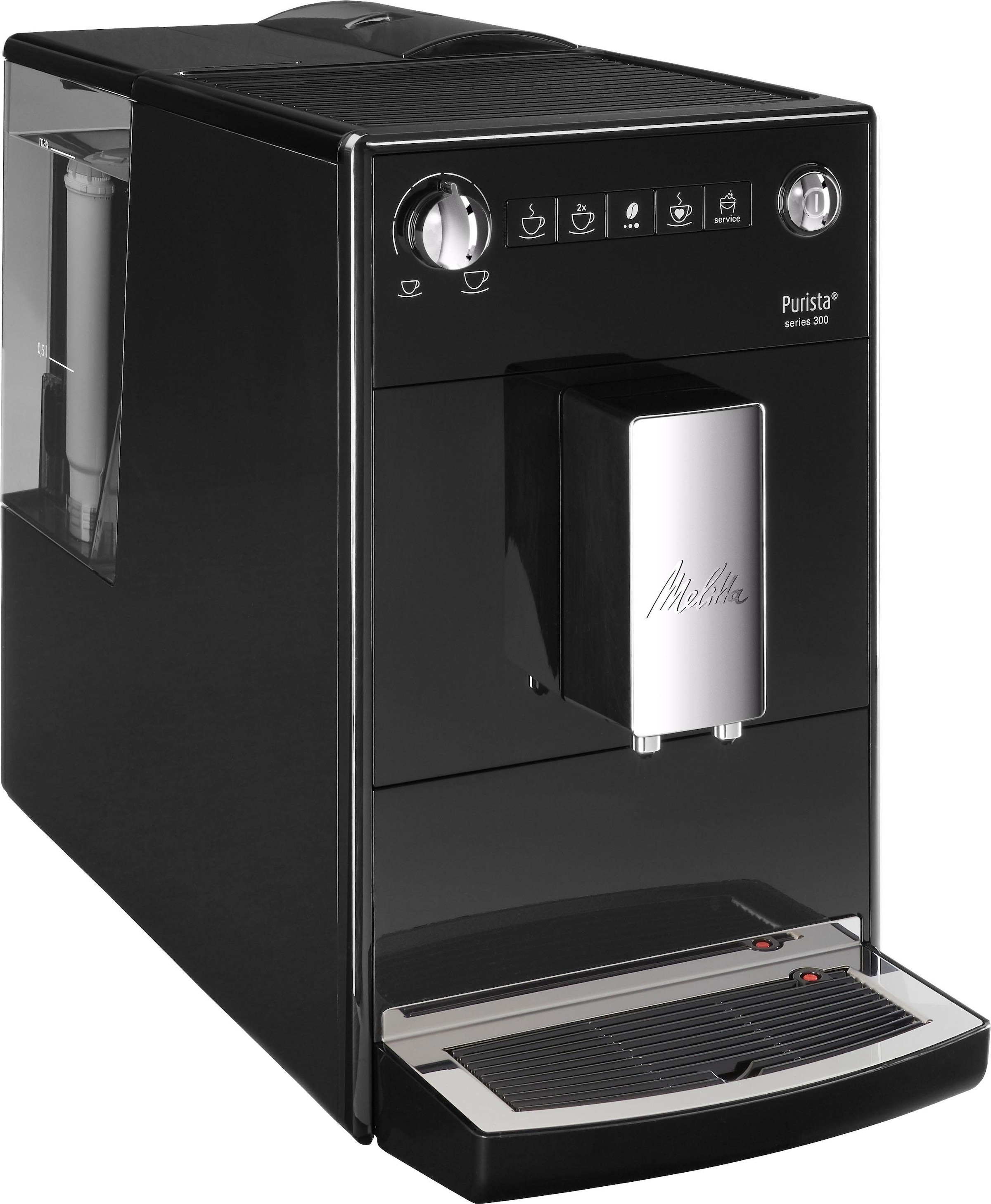 Kaffeevollautomat leise schwarz«, kompakt BAUR F230-102, »Purista® Lieblingskaffee-Funktion, | extra & Melitta