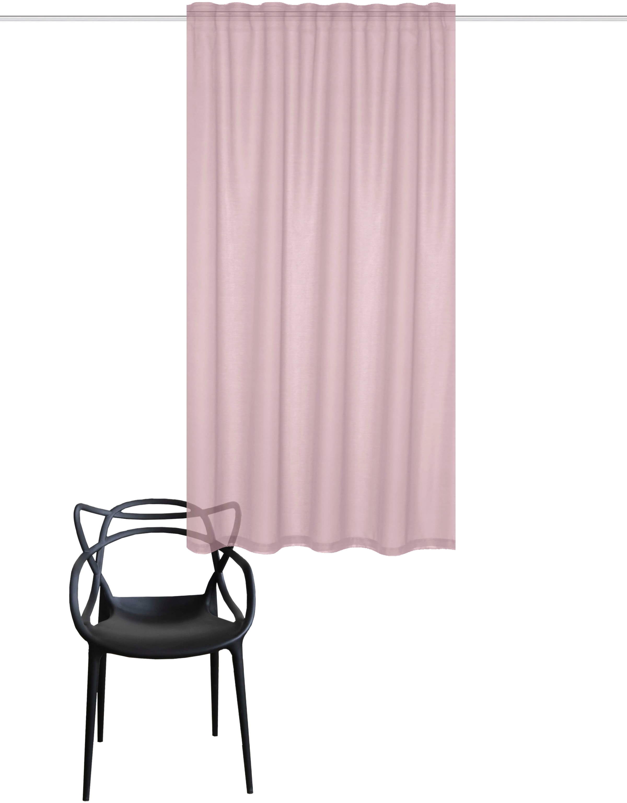 HOME WOHNIDEEN Gardine "DOLLY" Multifunktionsband 1 Stk. tlg. transparent günstig online kaufen