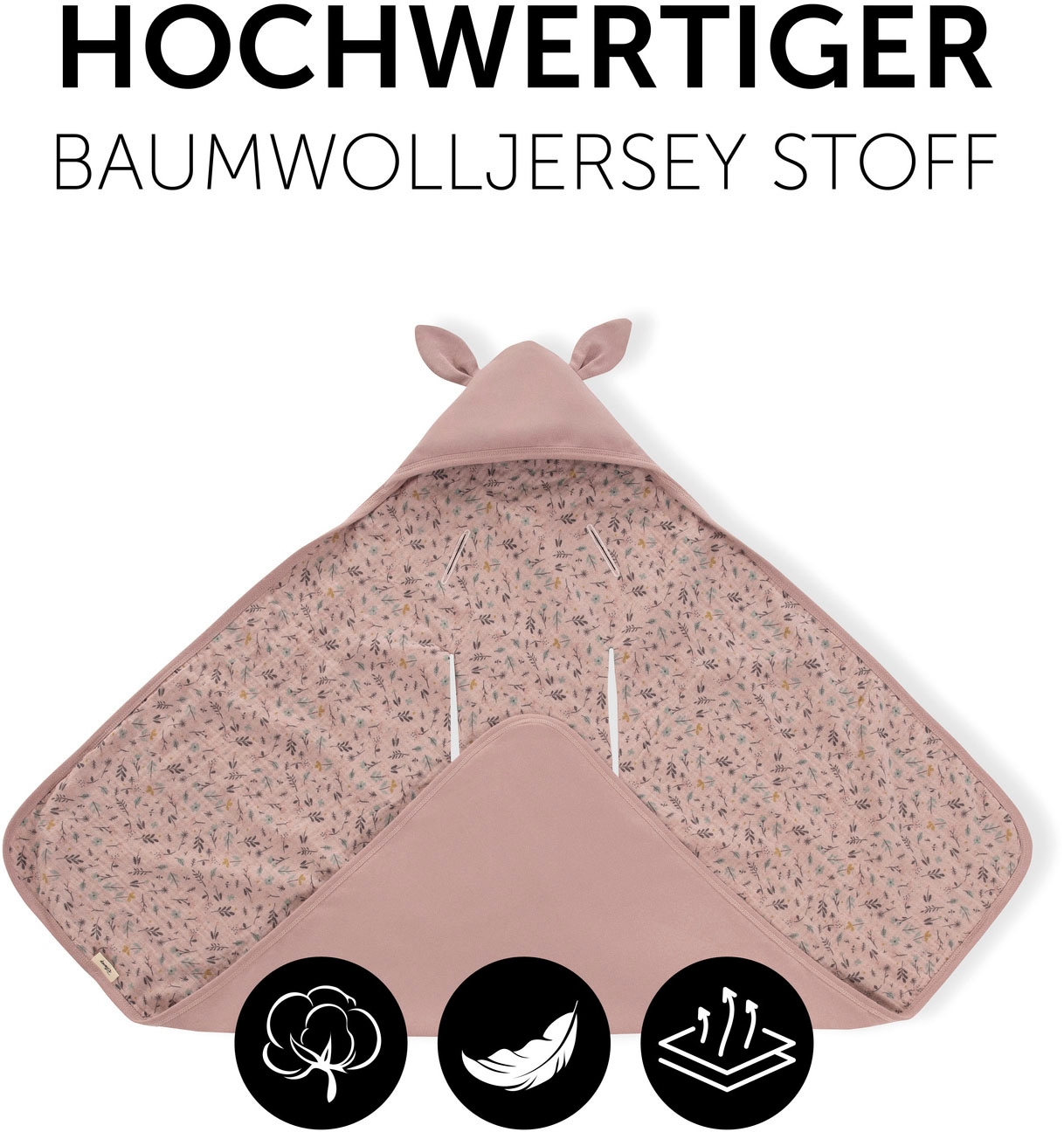 Hauck Babydecke »Baby Einschlagdecke, Snuggle N Dream Bambi Rose«, mit Kapuze