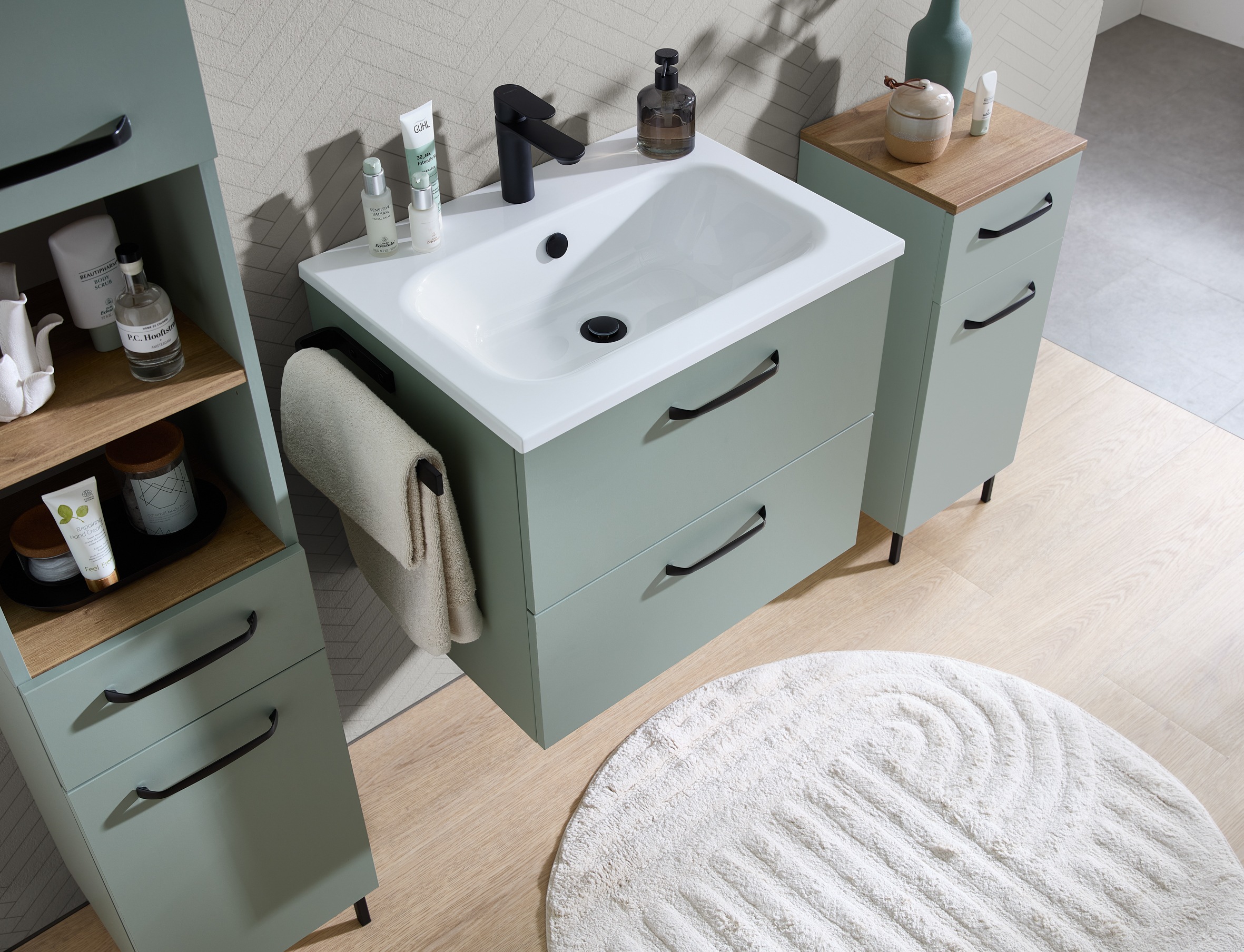 Saphir Badmöbel-Set "Quickset 500,Waschtischunterschrank mit Waschtisch und günstig online kaufen