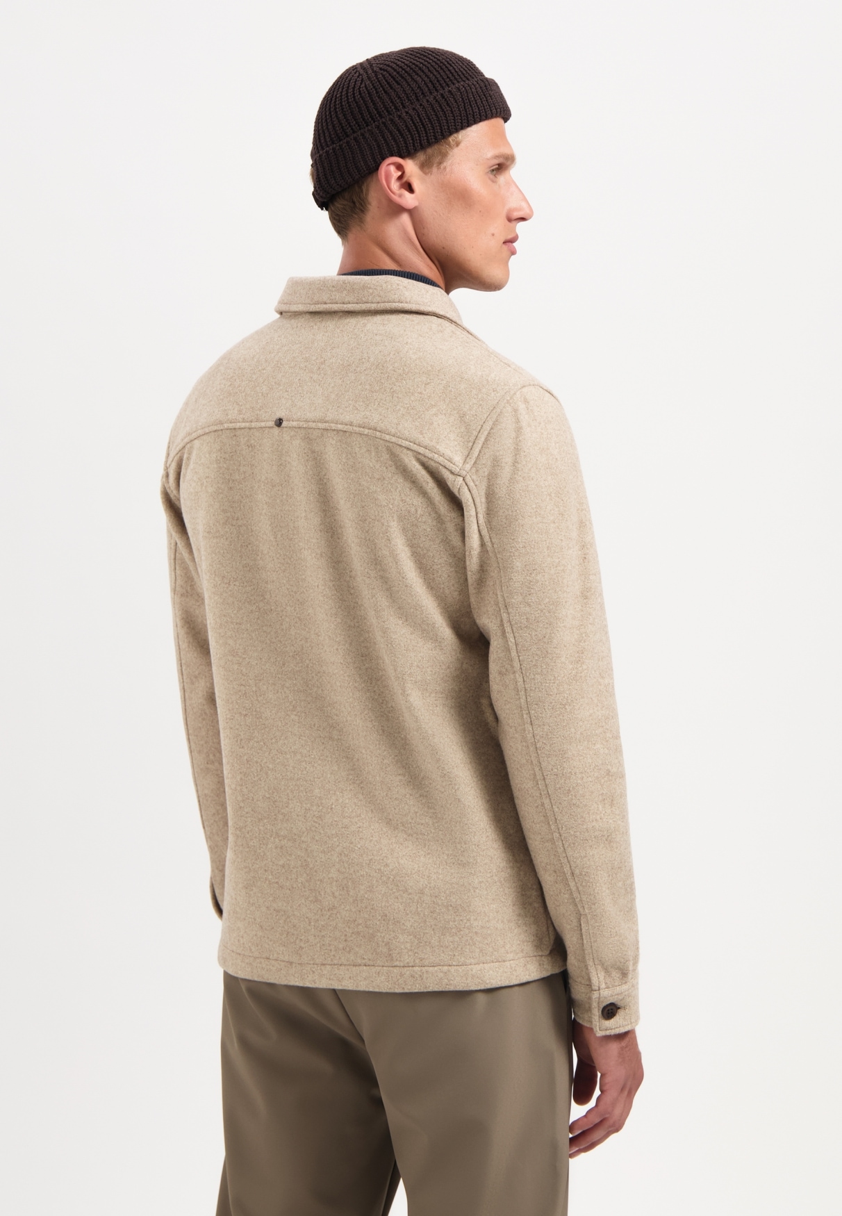 NO EXCESS Langarmhemd »No Excess Meliertes Overshirt«