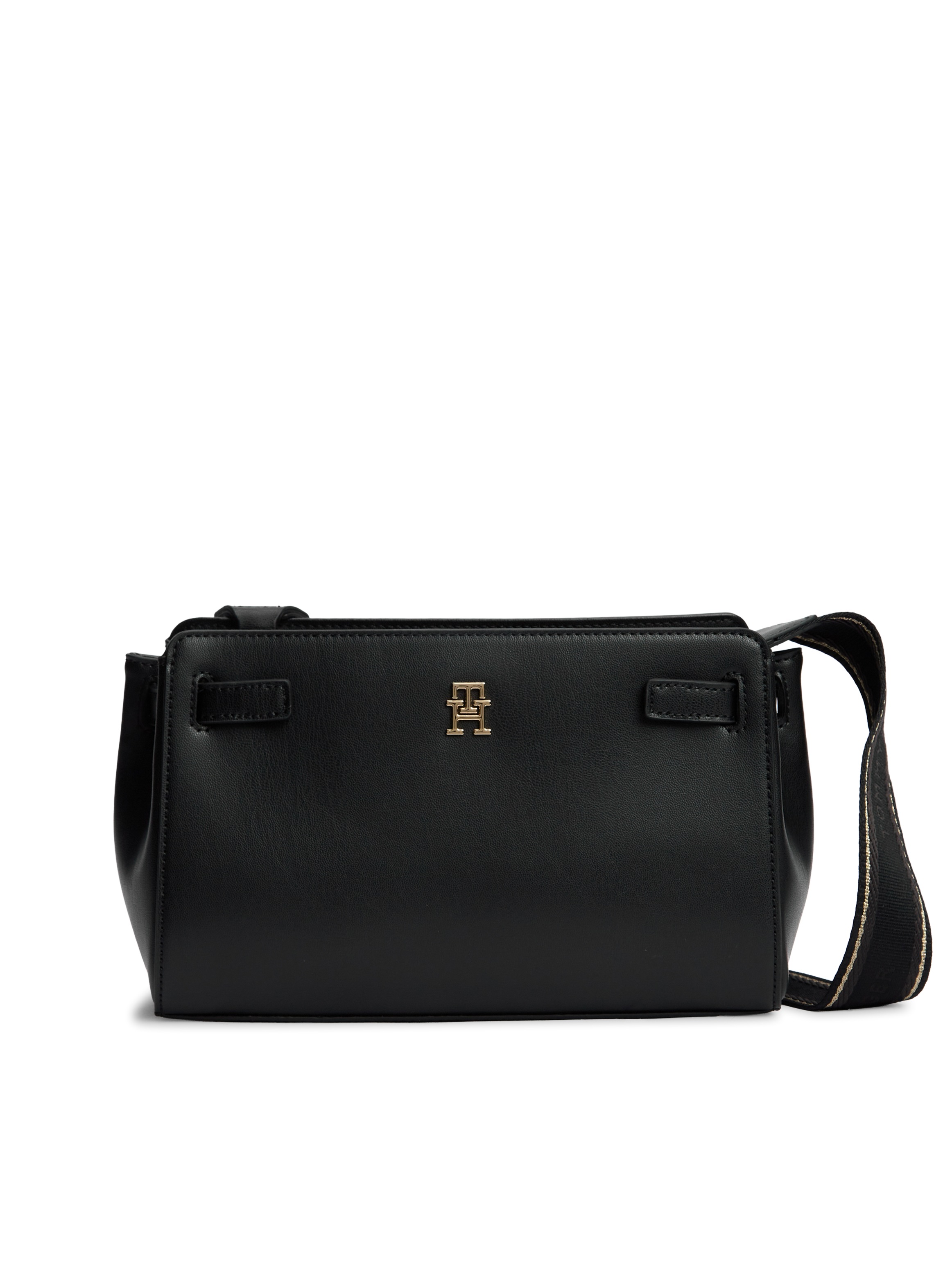 Tommy Hilfiger Mini Bag "TH JOY CROSSOVER" Damen Schultertasche, Umhängetasche mit goldfarbenem TH-Logo