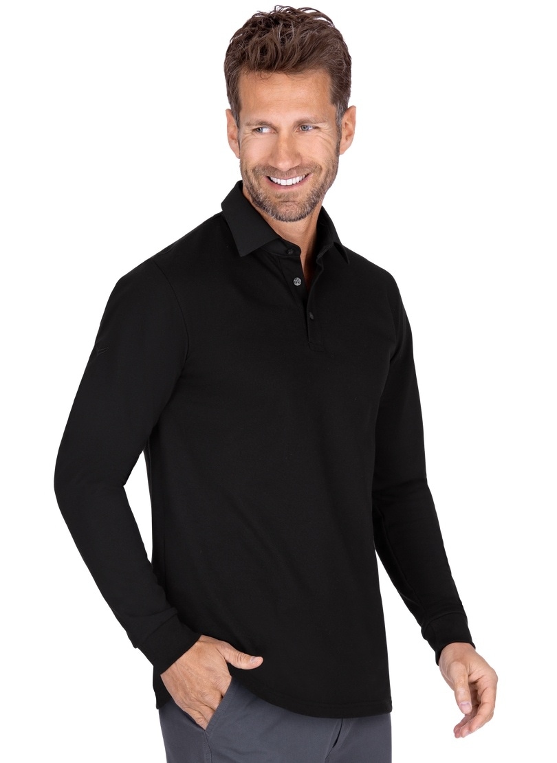 Trigema Poloshirt "TRIGEMA Business Langarm-Polo mit Hemdkragen" 1 Stk. tlg günstig online kaufen