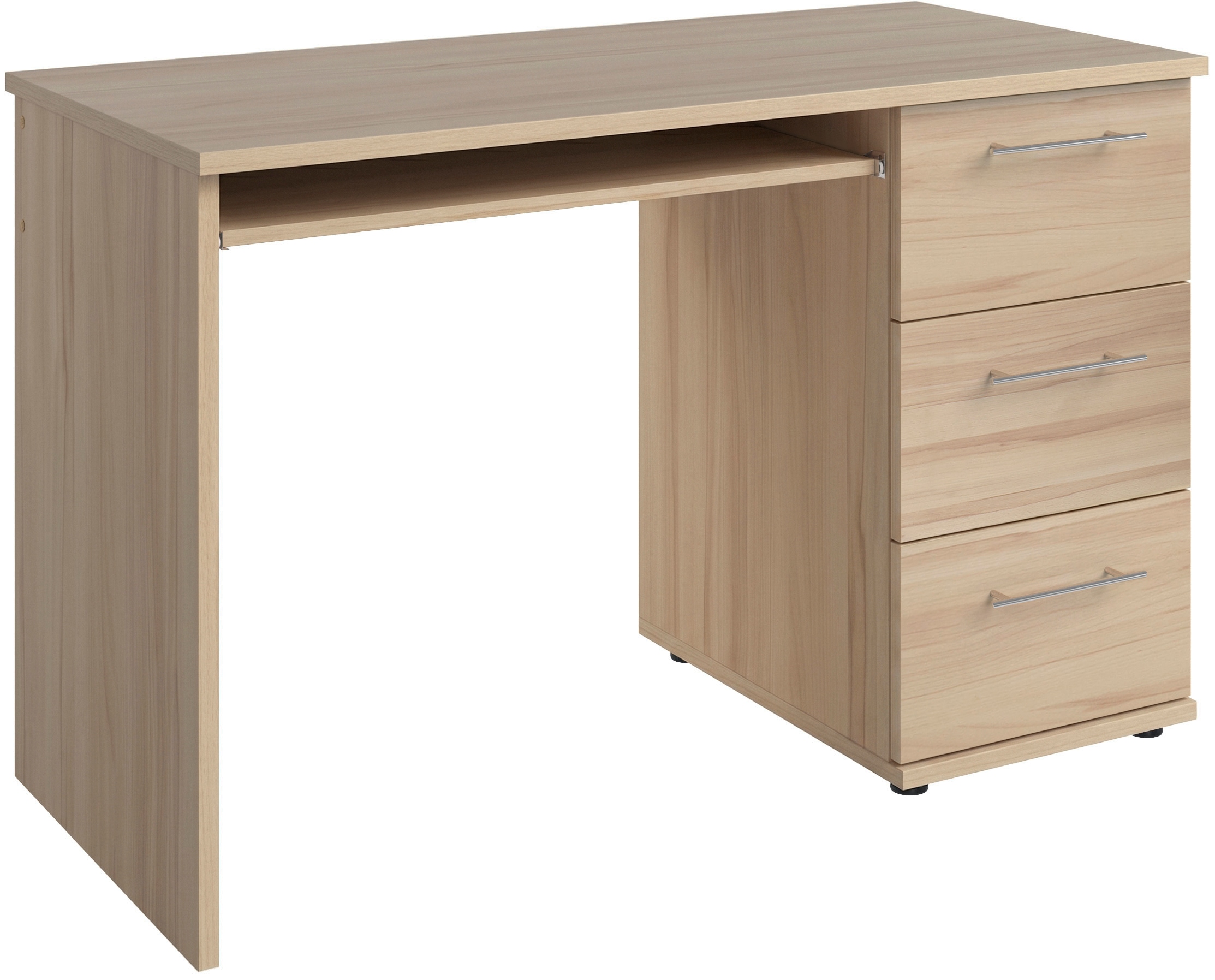 VOGL Möbelfabrik Schreibtisch »Tobi, mit 3 Schubkästen« optional mit Tastaturauszug, Breite 115 cm