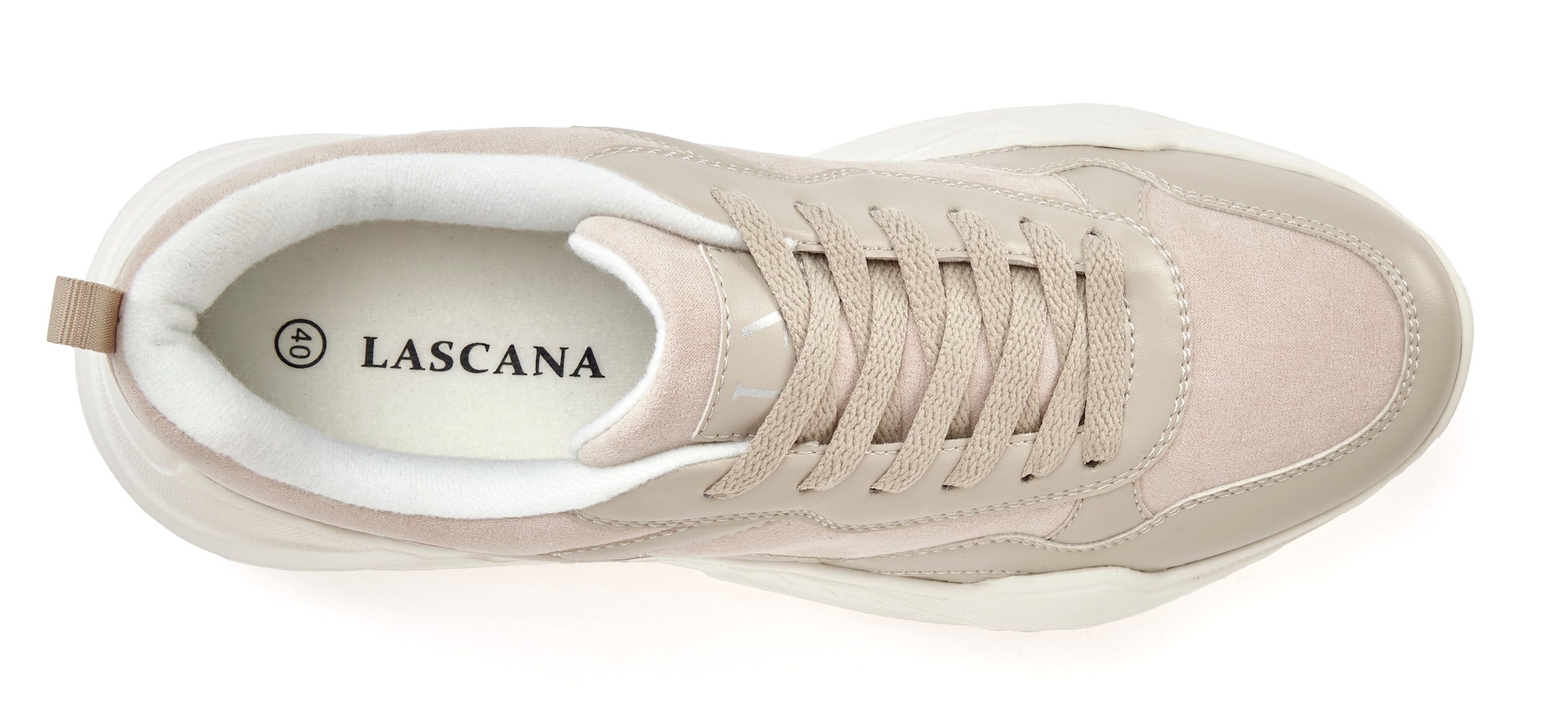 LASCANA Sneaker, Halbschuh, Sportschuh, leichte Chunky Sohle, weiche Innensohle VEGAN