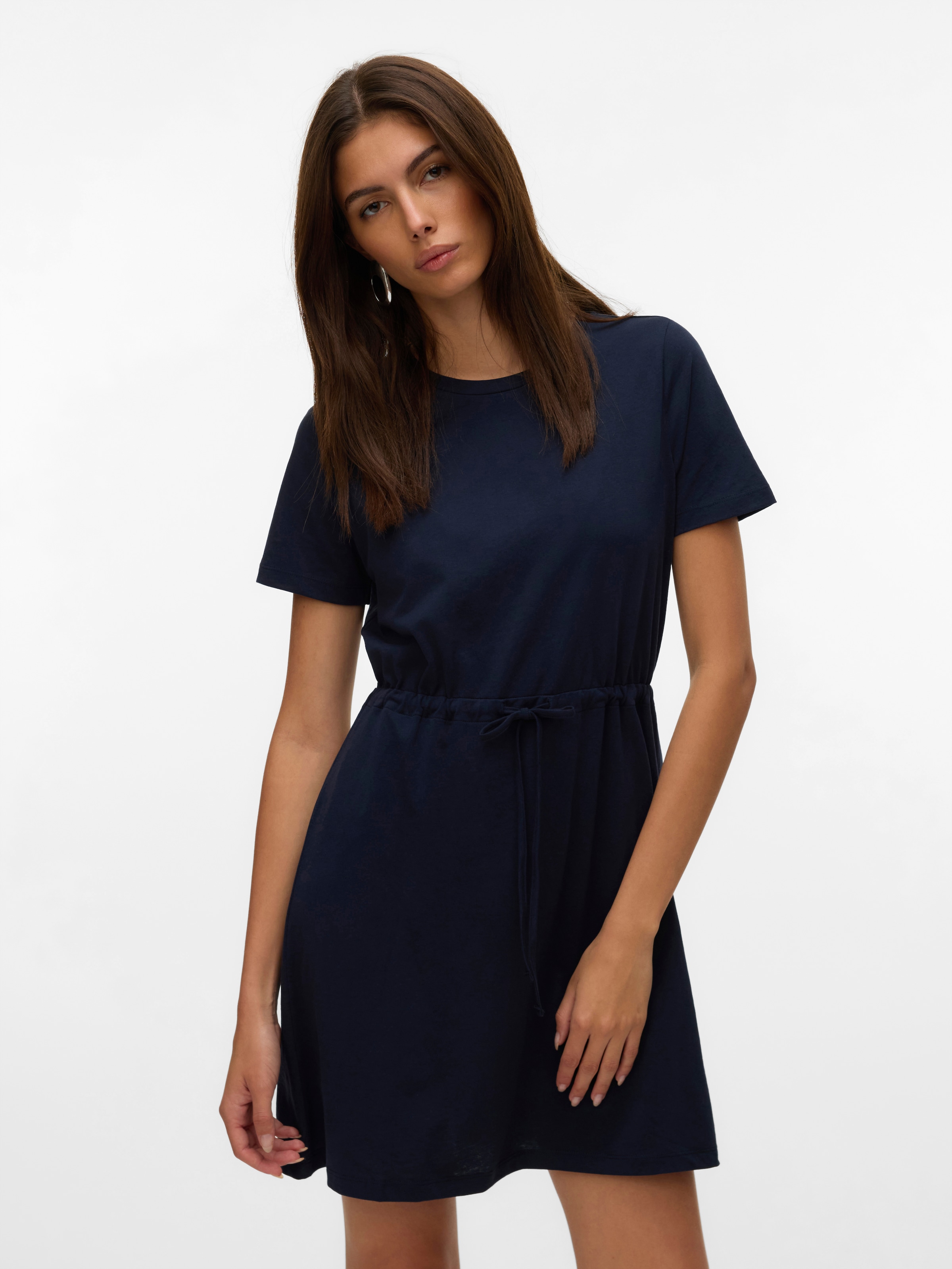 Vero Moda Shirtkleid "VMLUNA SS SHORT STRING DRESS JRS NOOS", Sommerkleid günstig online kaufen