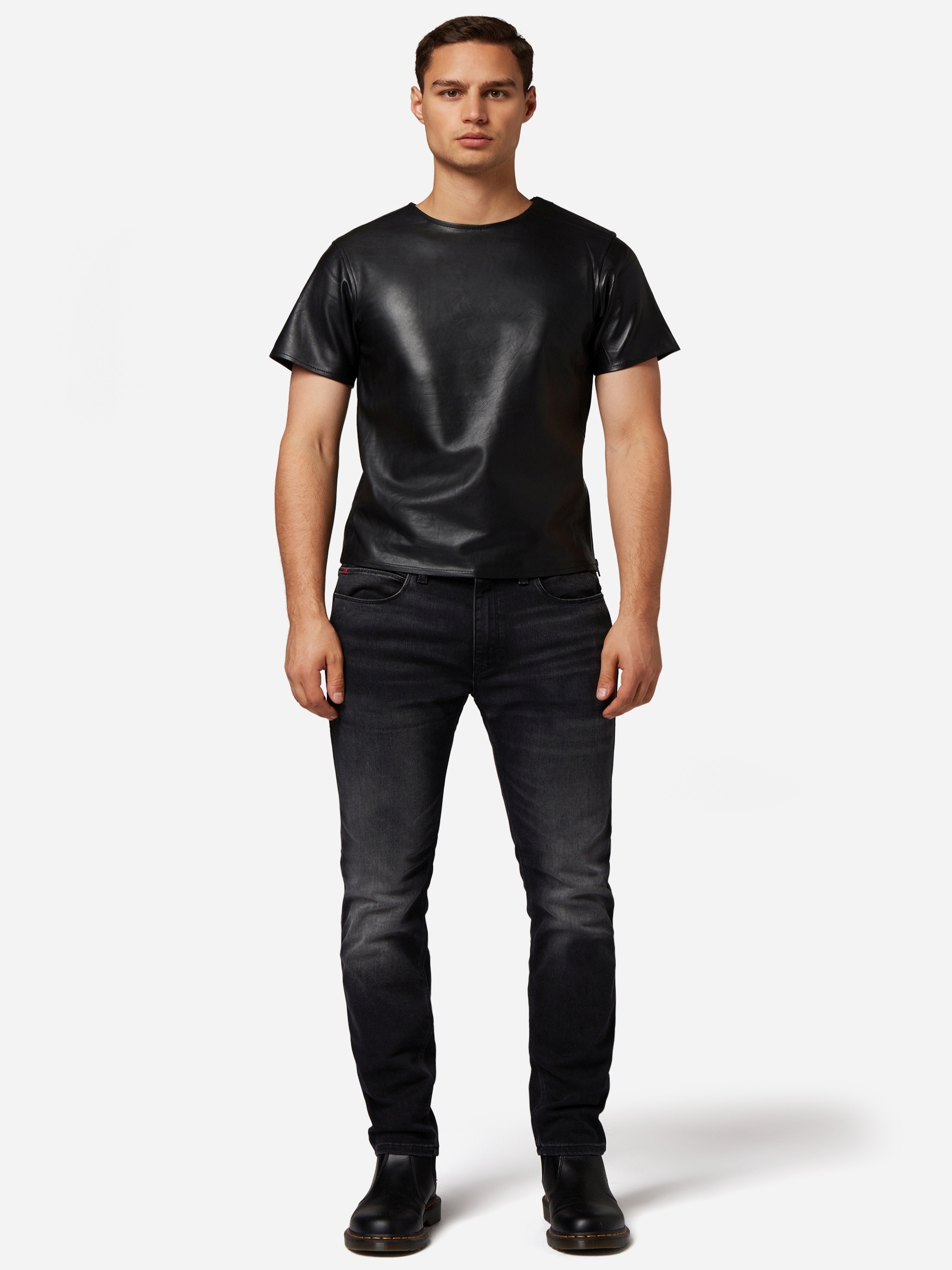 RICANO T-Shirt »Ledershirt T-SHIRT« Handgefertigt aus echtem Leder