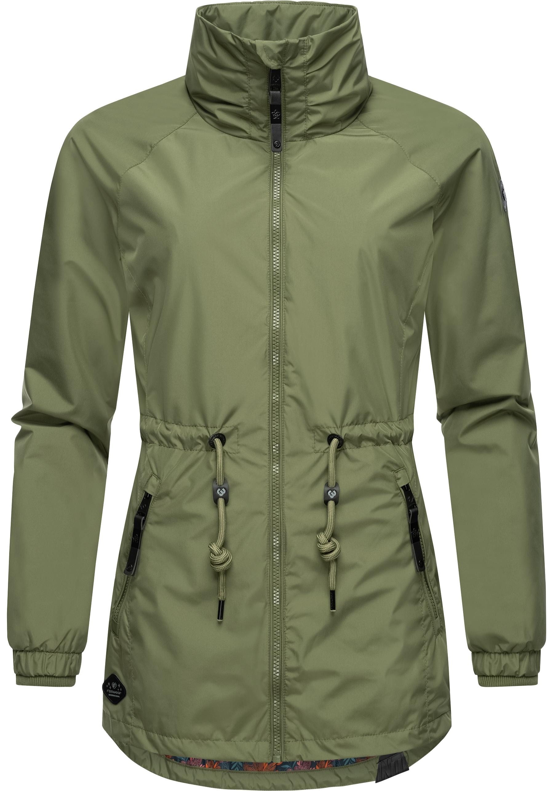 Ragwear Outdoorjacke "Tacy", ohne Kapuze, wasserdichte Damen Übergangsjacke mit hohem Kragen