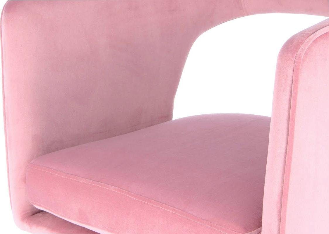 Kayoom Stuhl »Jolene 125, Esszimmerstuhl,eleganter Stoffbezug« () 1 Stk.samtweicher Bezug, Rückenlehne und Armlehnen abgerundet