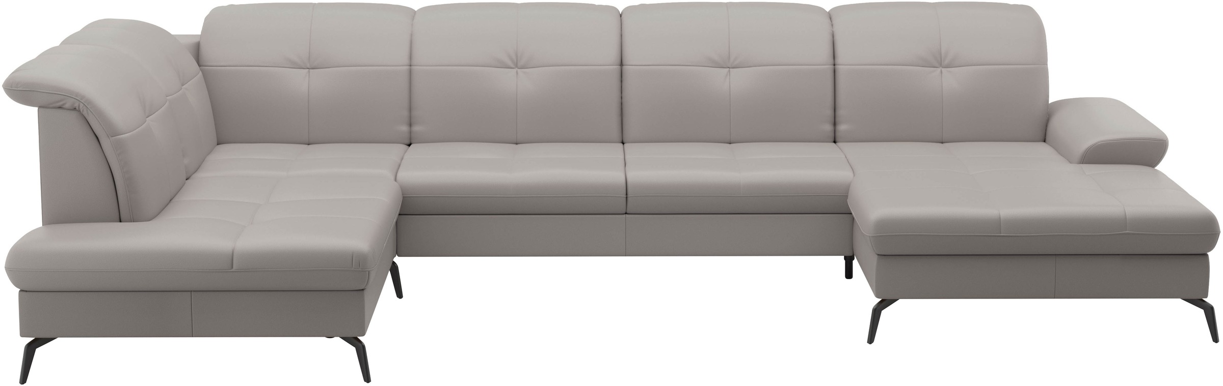 sit&more Wohnlandschaft »Amica, U-Form, inkl. Sitztiefenverstellung und Armteilverstellung«, wahlweise mit Kopfteilverstellung, Bettfunktion und Bettkasten