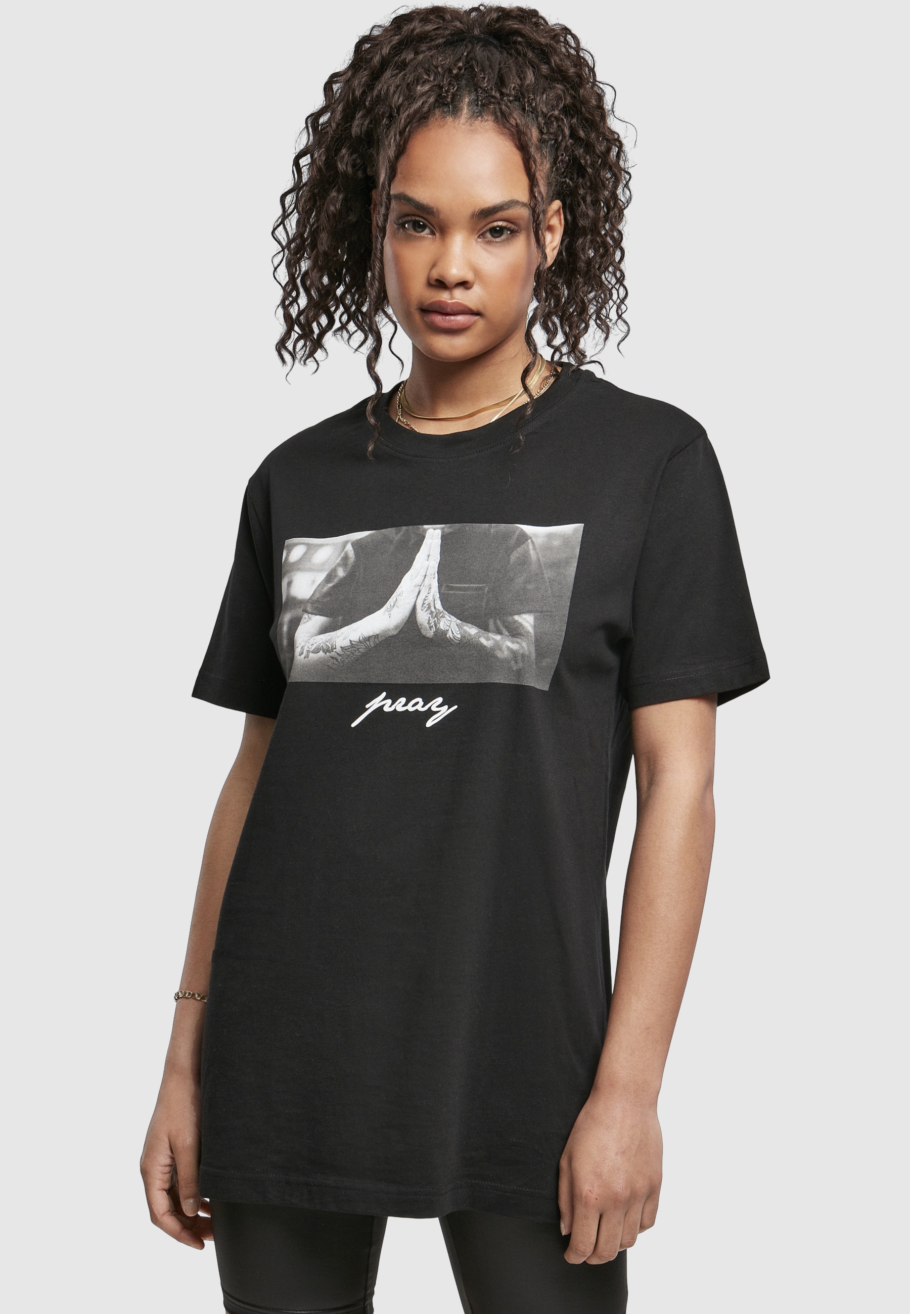 MisterTee Kurzarmshirt »MisterTee Damen Ladies Pray Tee« 1 Stk.