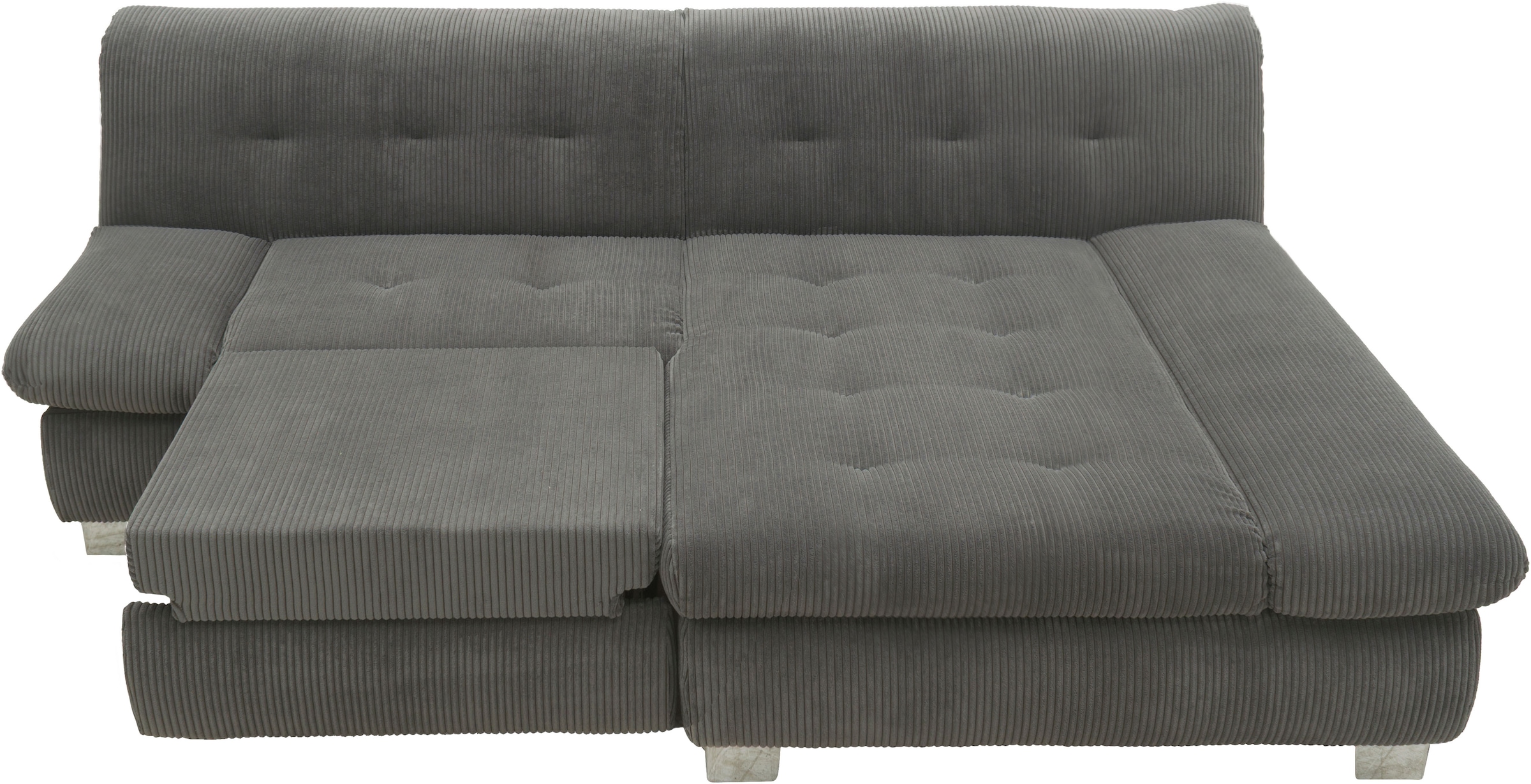 DOMO collection Ecksofa »100031 kompakte Stellmaße, komfortabel und bequem, L-Form«, wahlweise mit Bettfunktion und Armteilverstellung. Breite 234cm