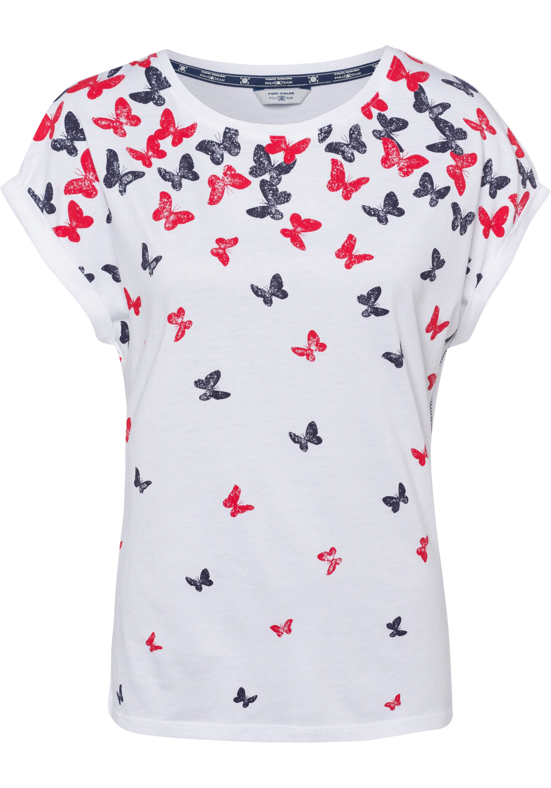 niedlichem All-Over Polo | TAILOR für mit bestellen TOM Print BAUR Team T-Shirt,