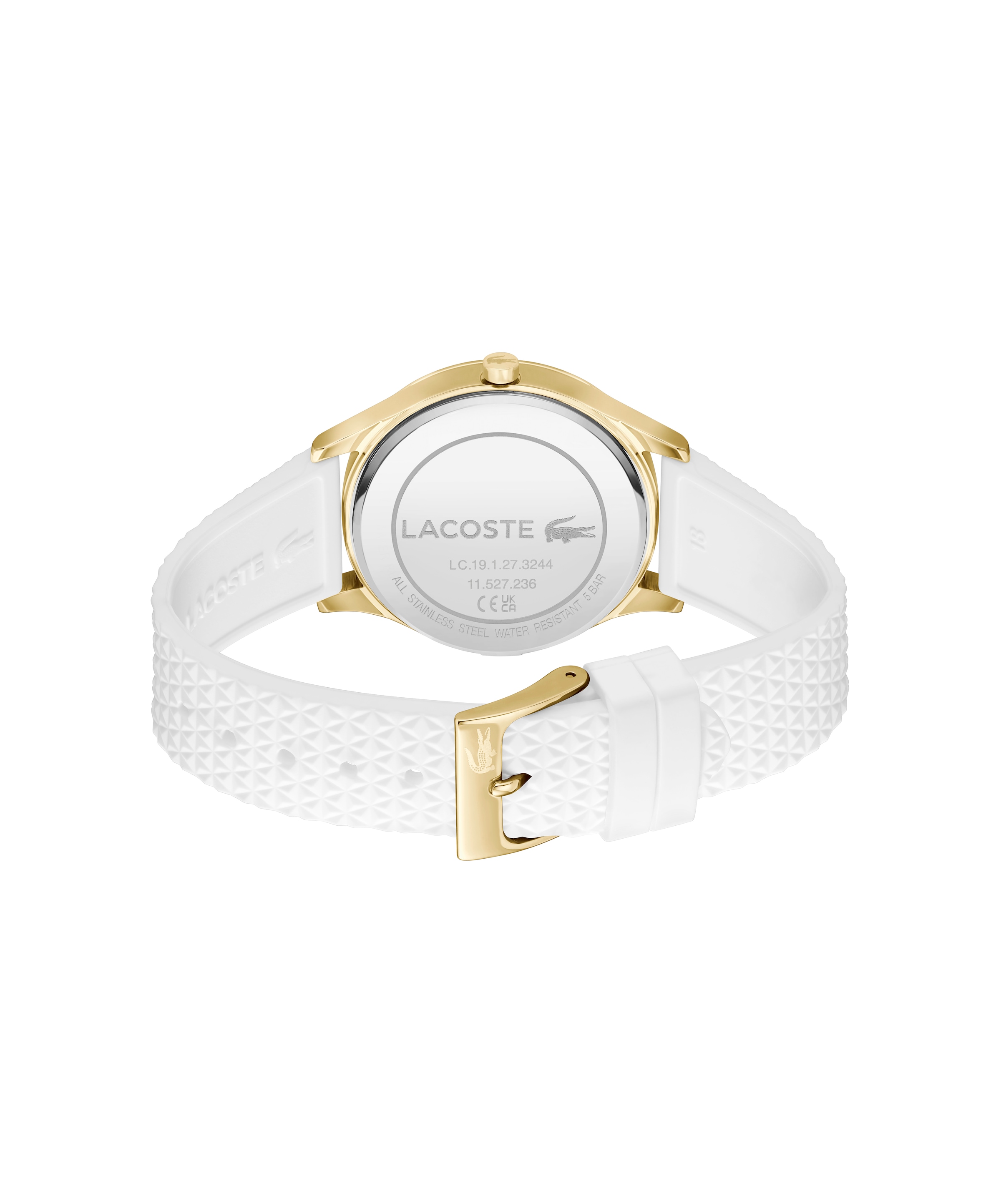 Lacoste Quarzuhr »CROCODELLE« Armbanduhr, Damenuhr, Silikonarmband, analog
