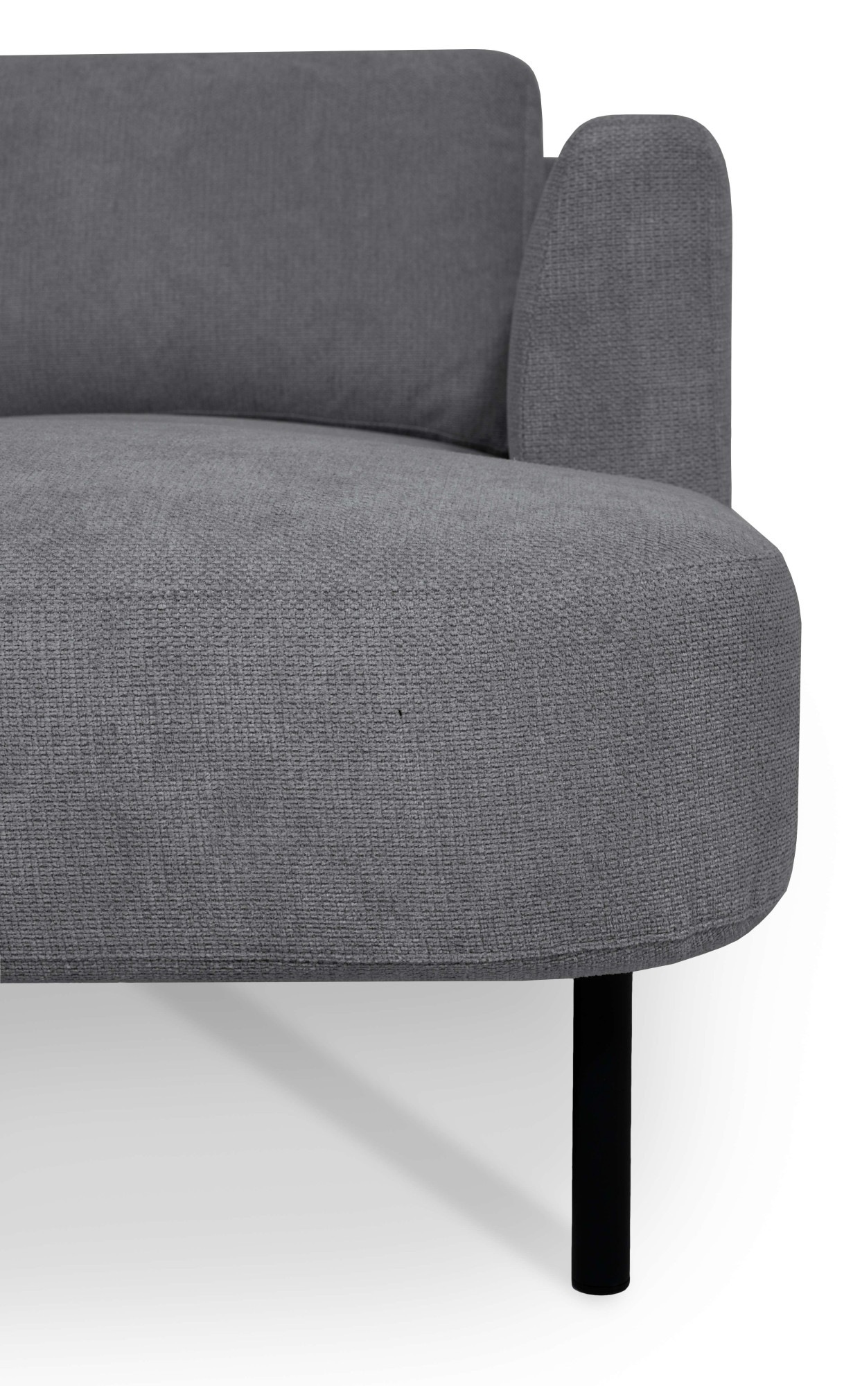Places of Style Wohnlandschaft »Cesola«, in weichem Chenille-Stoff, Breite 327 cm, mit schwarzen Metallfüßen