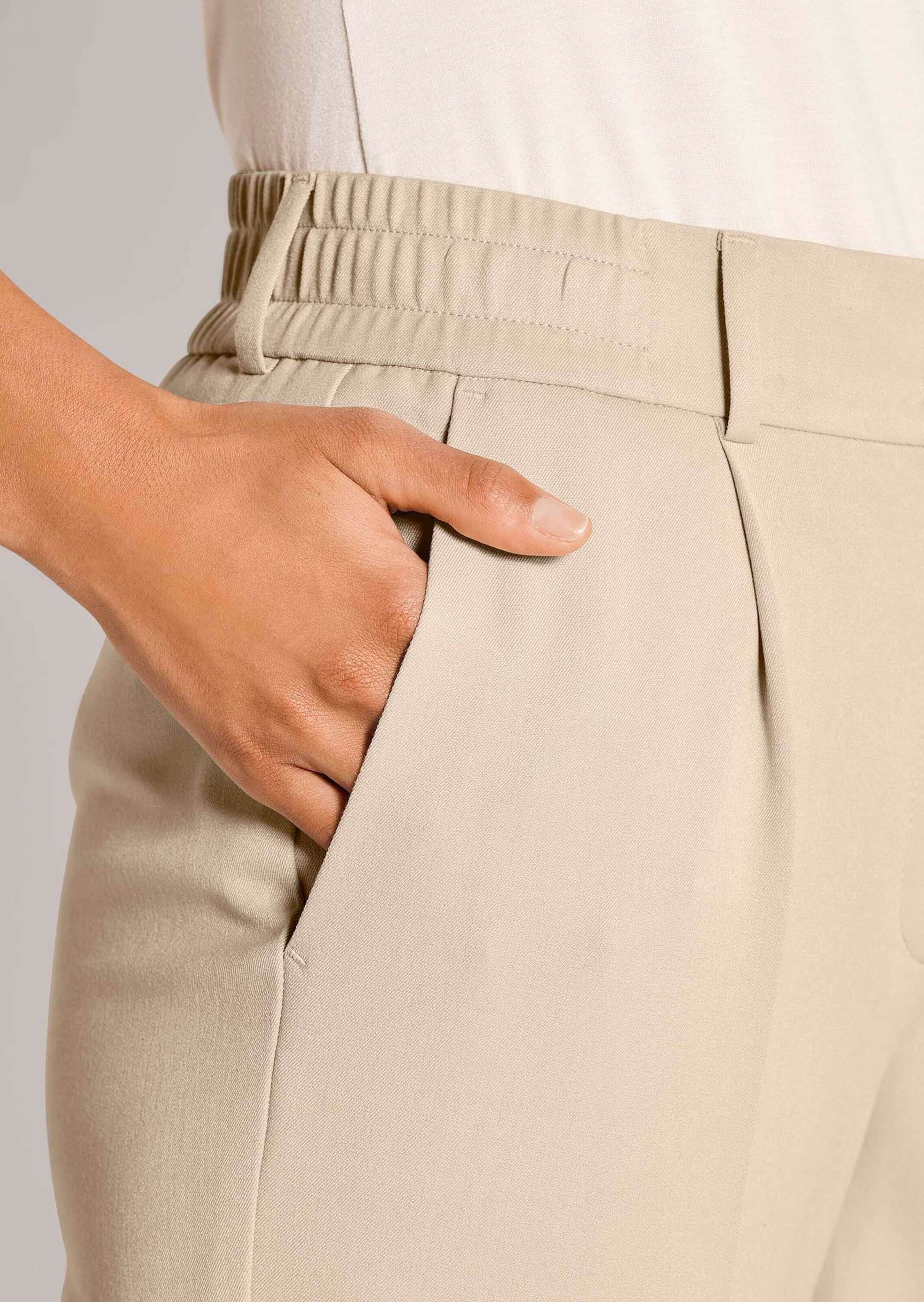 MADELEINE Bundfaltenhose »Chinohose Konische Businesshose mit Stretch-Komfort«