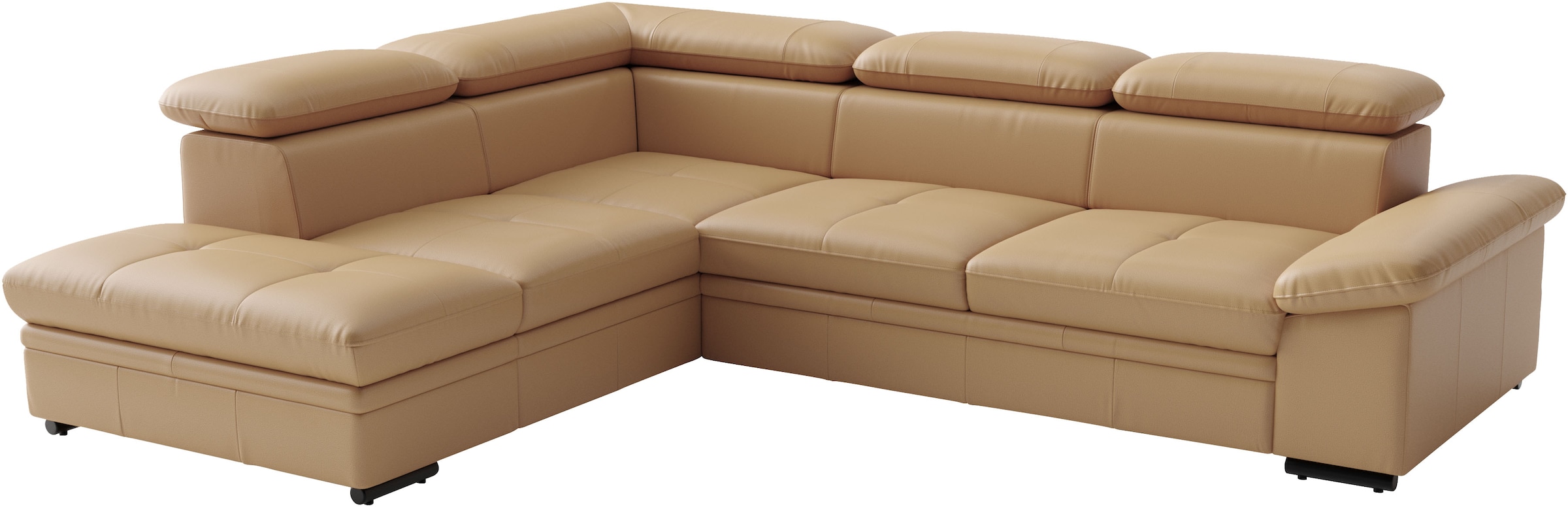 sit&more Ecksofa »Viola, L-Form, Leder, B: 249 cm« optional mit Schlaffunktion