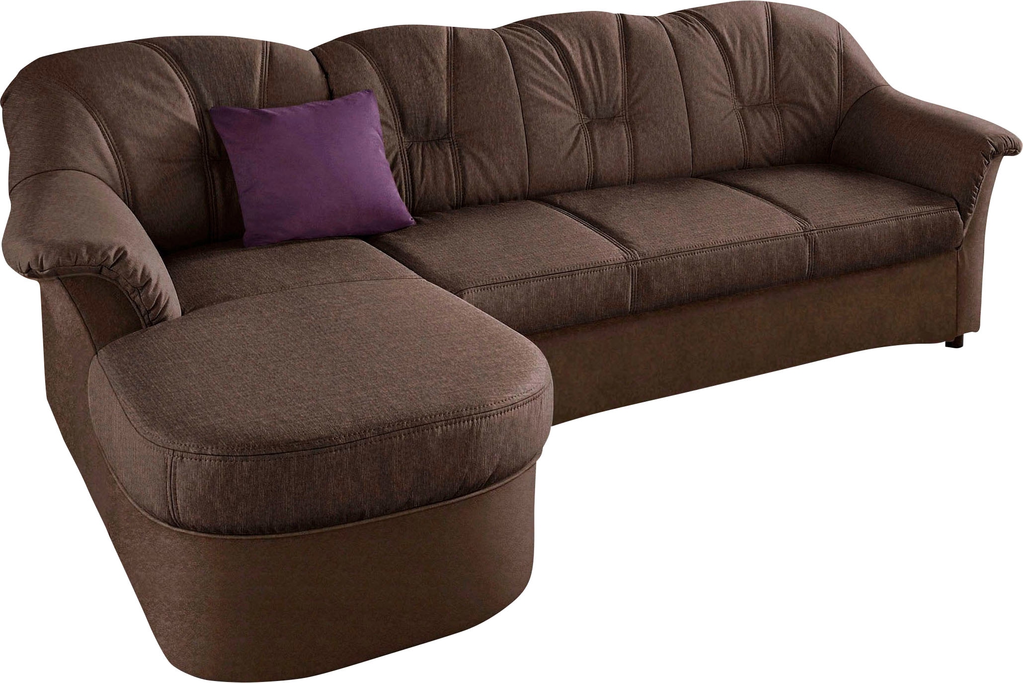 DOMO collection Ecksofa »Flores Schlafsofa, B/T/H: 233/142/86 cm, L-Form«, wahlweise mit Bettfunktion, wahlweise mit Federkern, auch in Leder